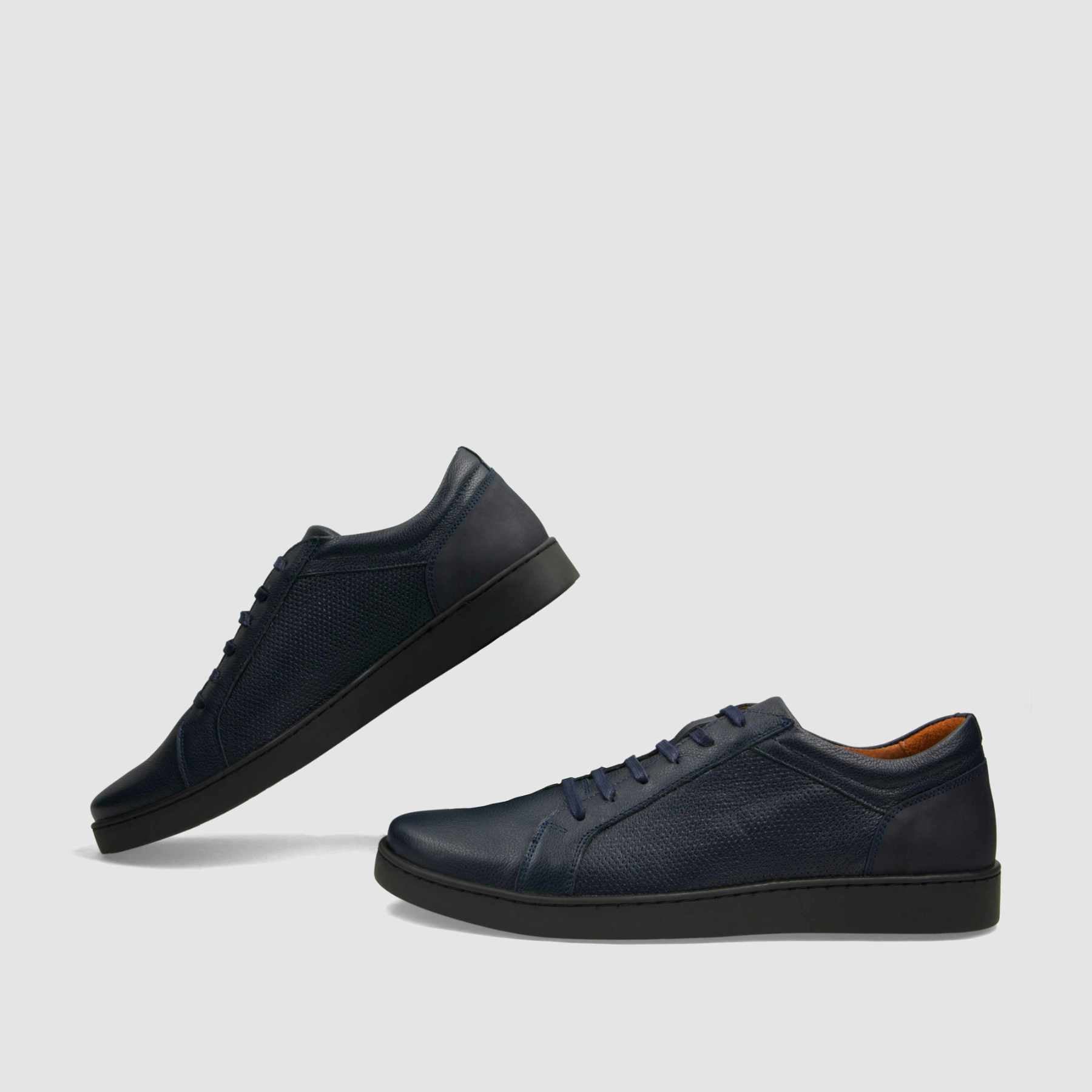 Trampki TAPI B - 7618 granatowa licowa skóra - TAPI nero - Sneakersy i sportowe - Granatowy - 6