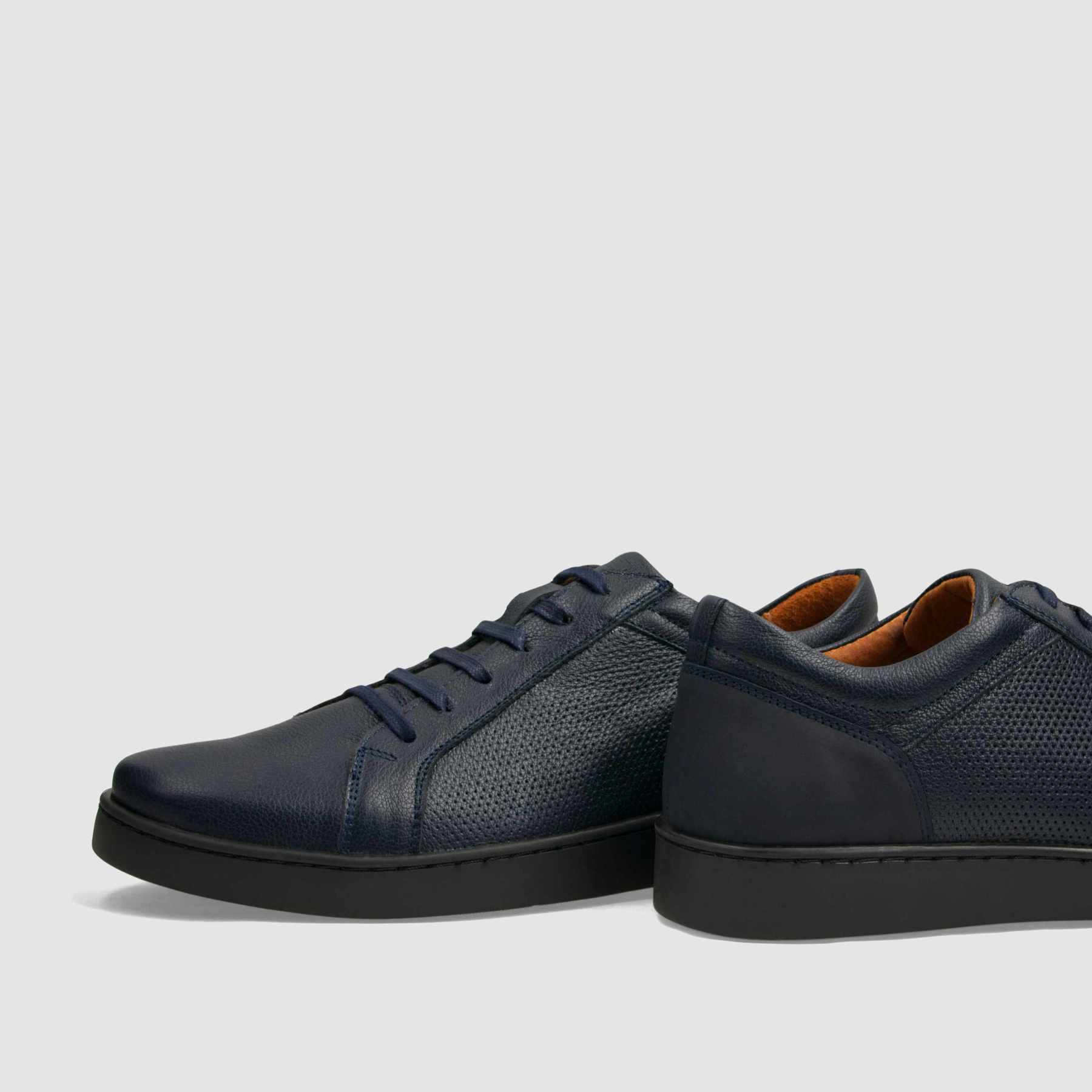 Trampki TAPI B - 7618 granatowa licowa skóra - TAPI nero - Sneakersy i sportowe - Granatowy - 5