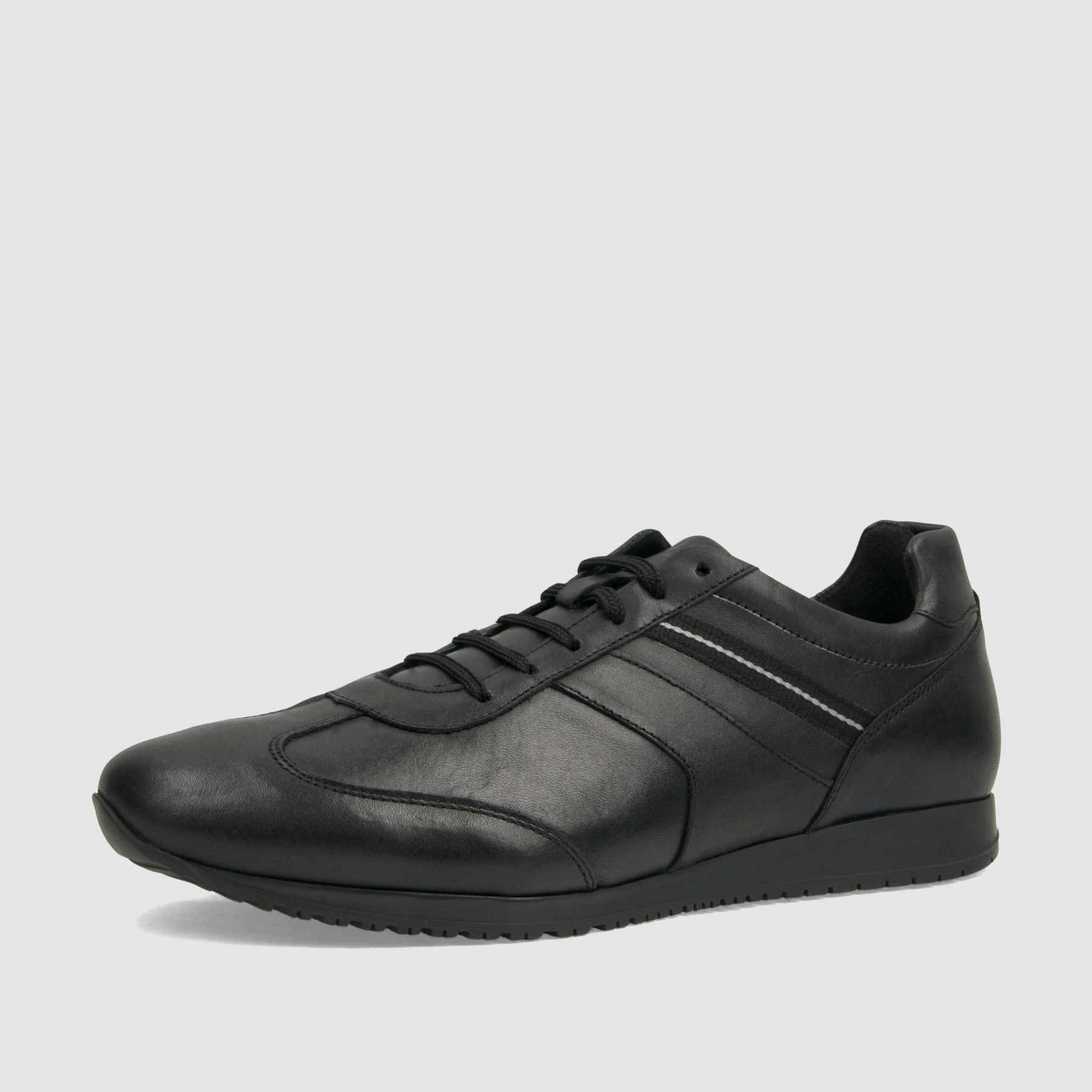 Trampki TAPI C - 7387 czarna licowa skóra - TAPI nero - Sneakersy i sportowe - Czarny - 1