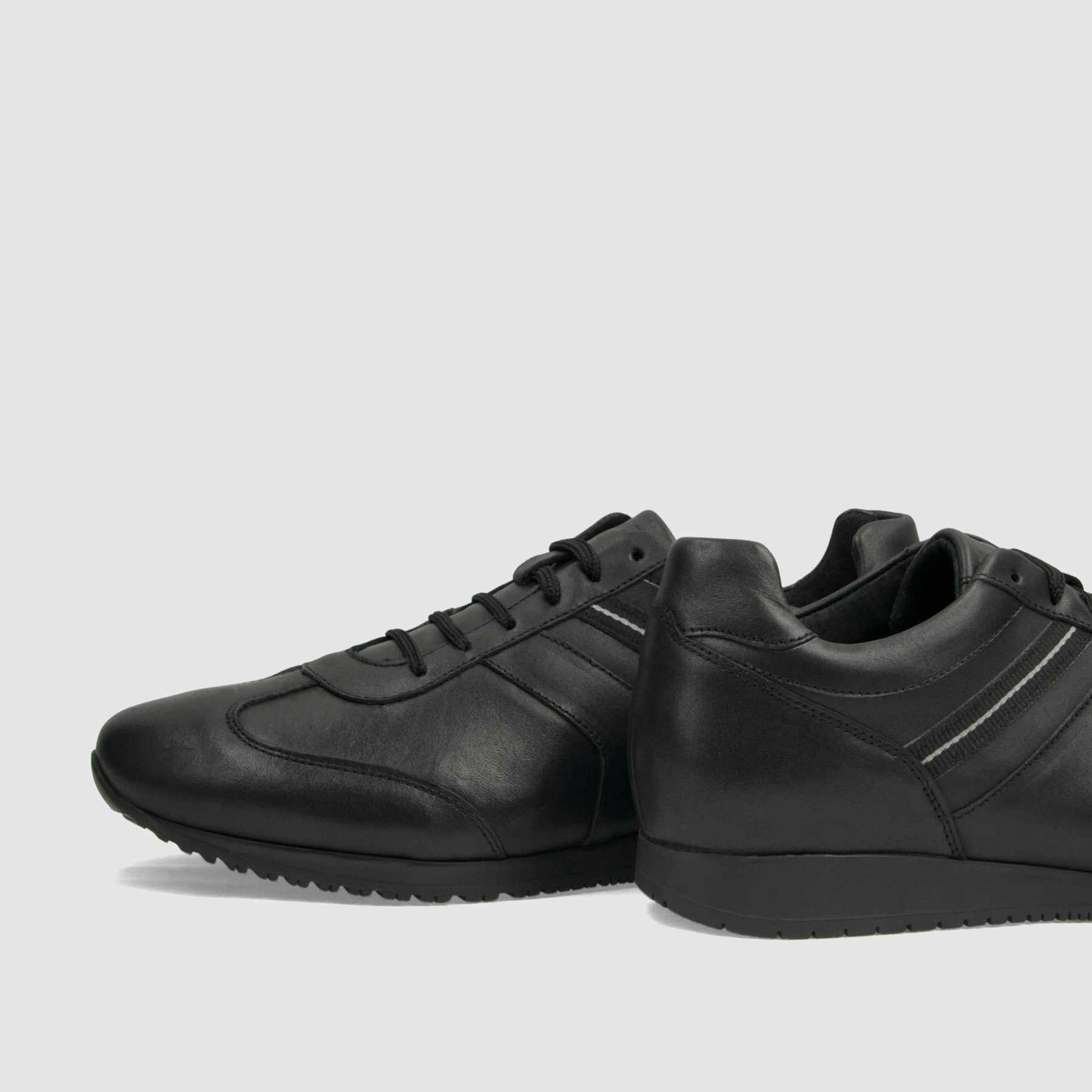 Trampki TAPI C - 7387 czarna licowa skóra - TAPI nero - Sneakersy i sportowe - Czarny - 5