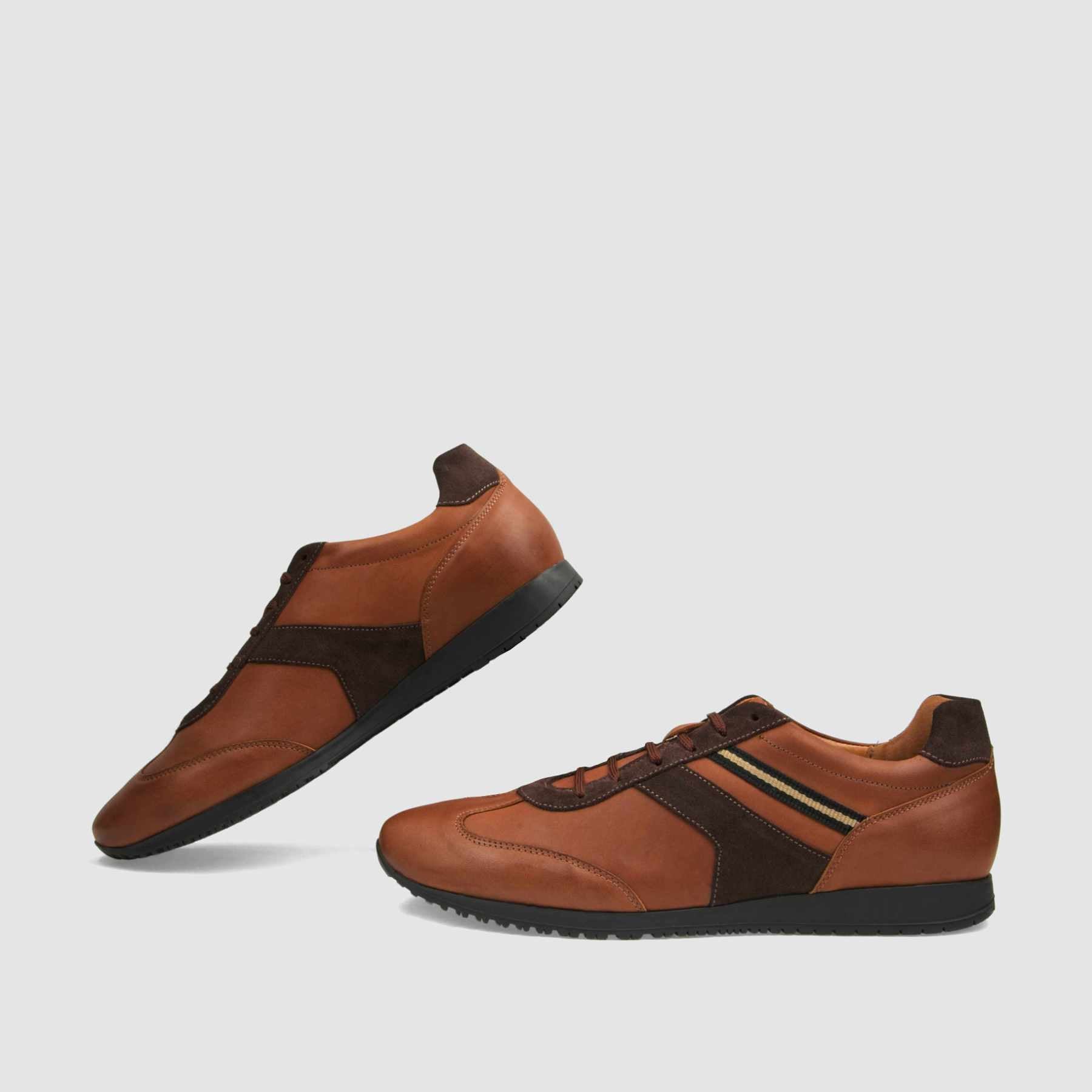Trampki TAPI D - 7387 brązowa licowa skóra - TAPI nero - Sneakersy i sportowe - Brązowy - 6