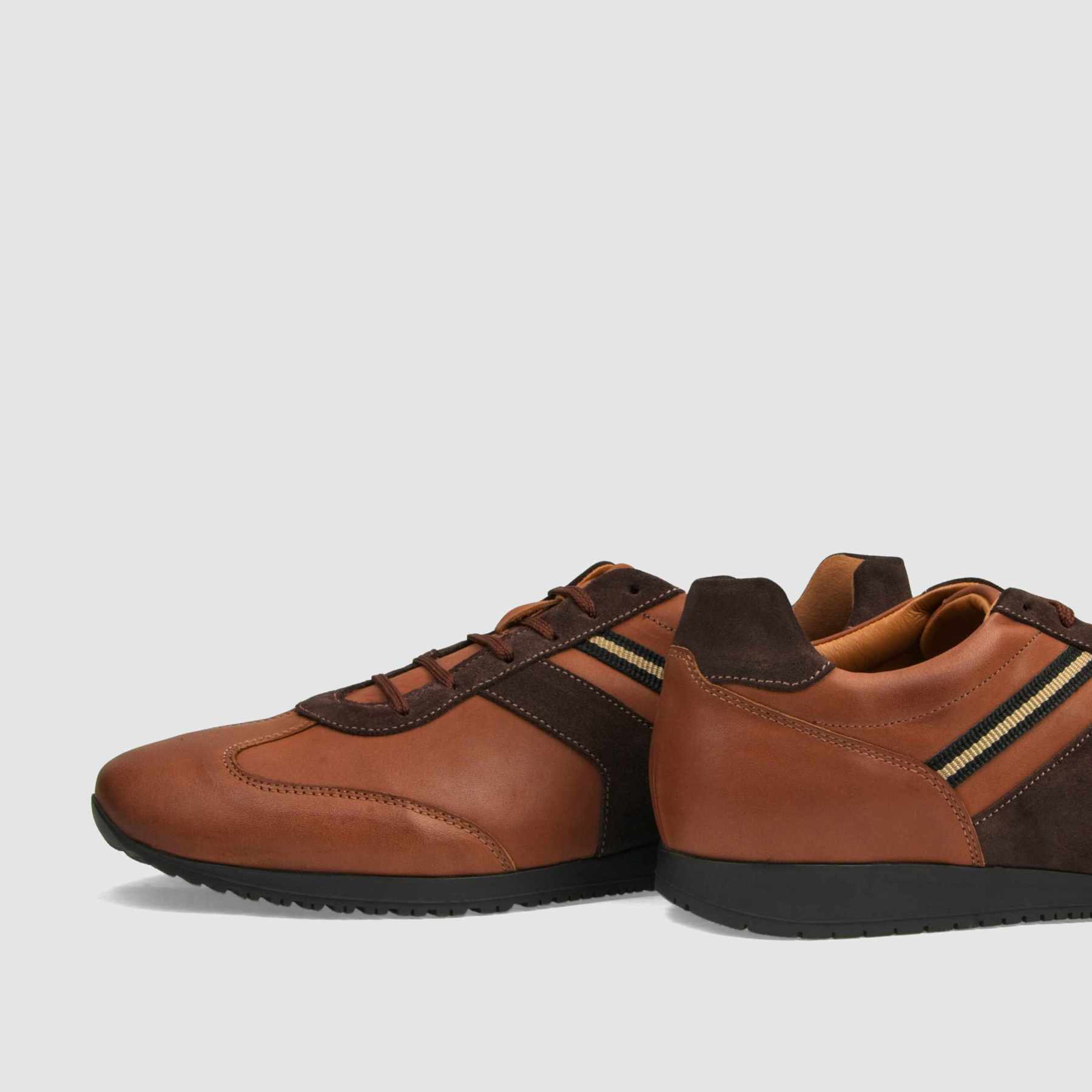 Trampki TAPI D - 7387 brązowa licowa skóra - TAPI nero - Sneakersy i sportowe - Brązowy - 5