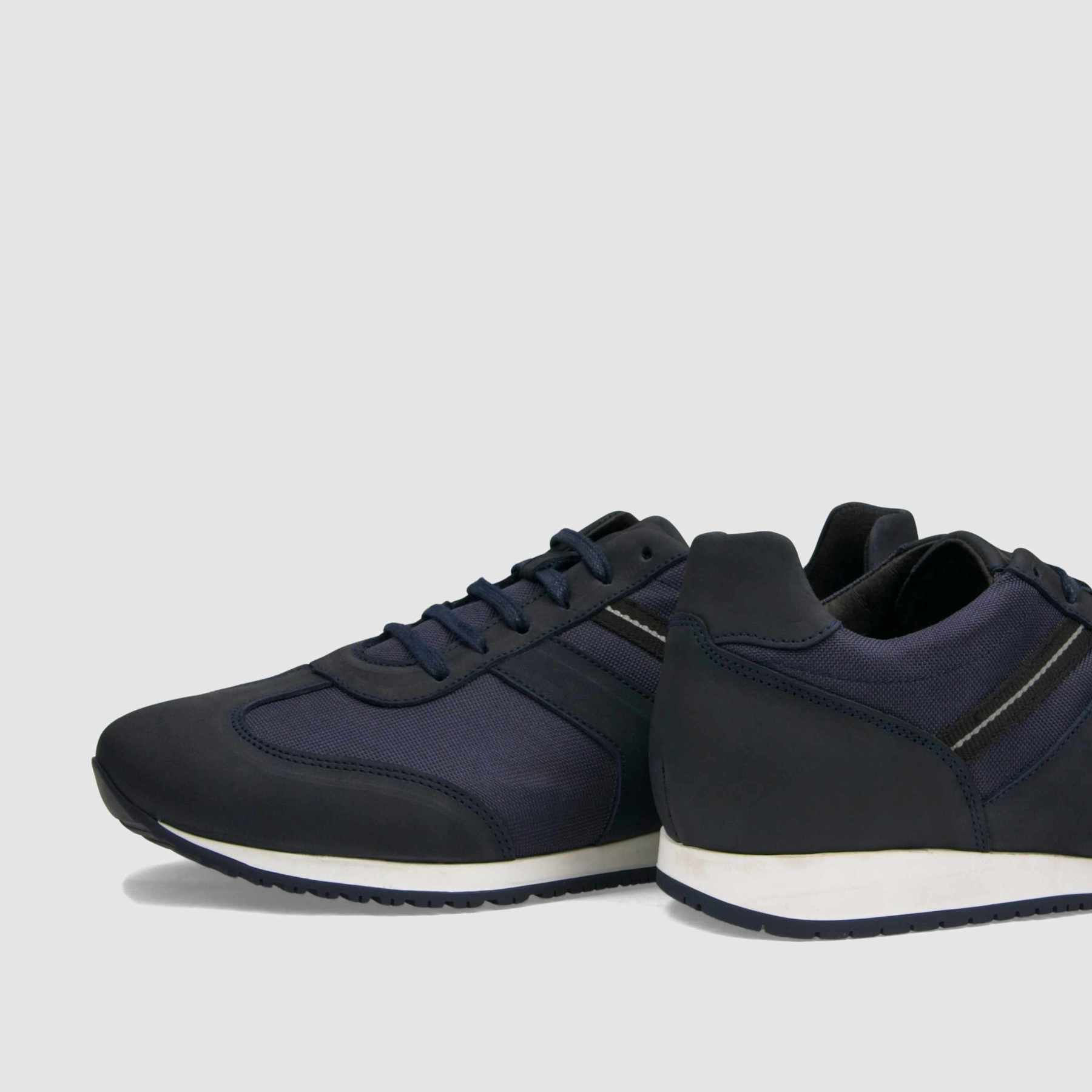 Trampki TAPI E - 7387 granatowa nubukowa skóra - TAPI nero - Sneakersy i sportowe - Granatowy - 5