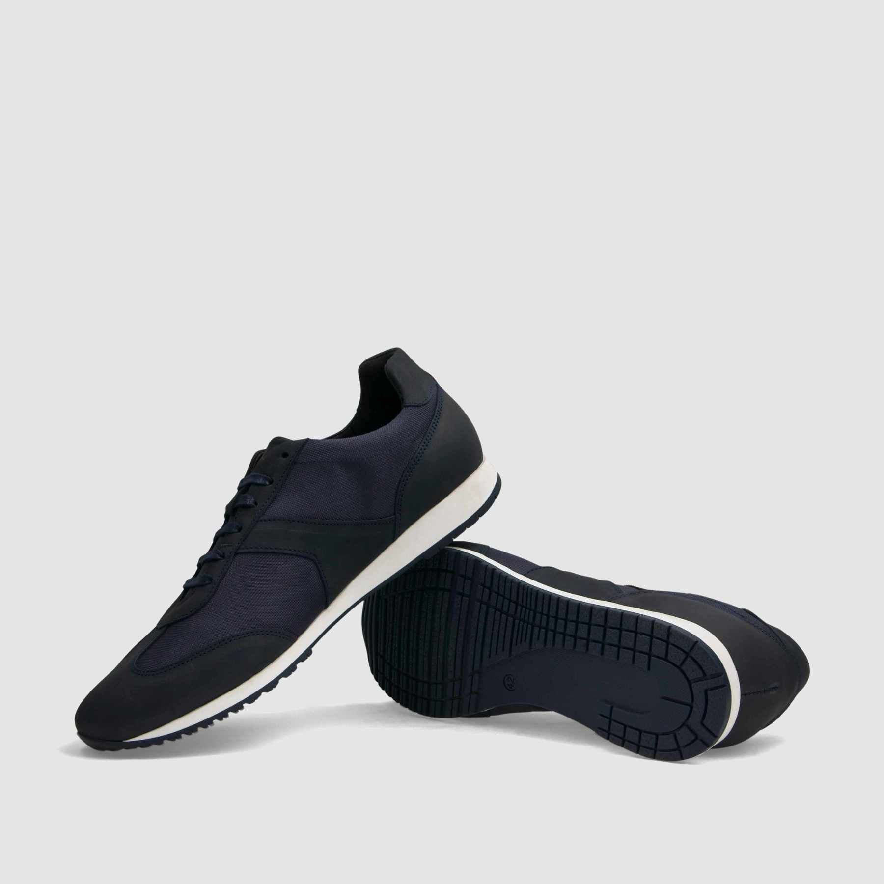 Trampki TAPI E - 7387 granatowa nubukowa skóra - TAPI nero - Sneakersy i sportowe - Granatowy - 7