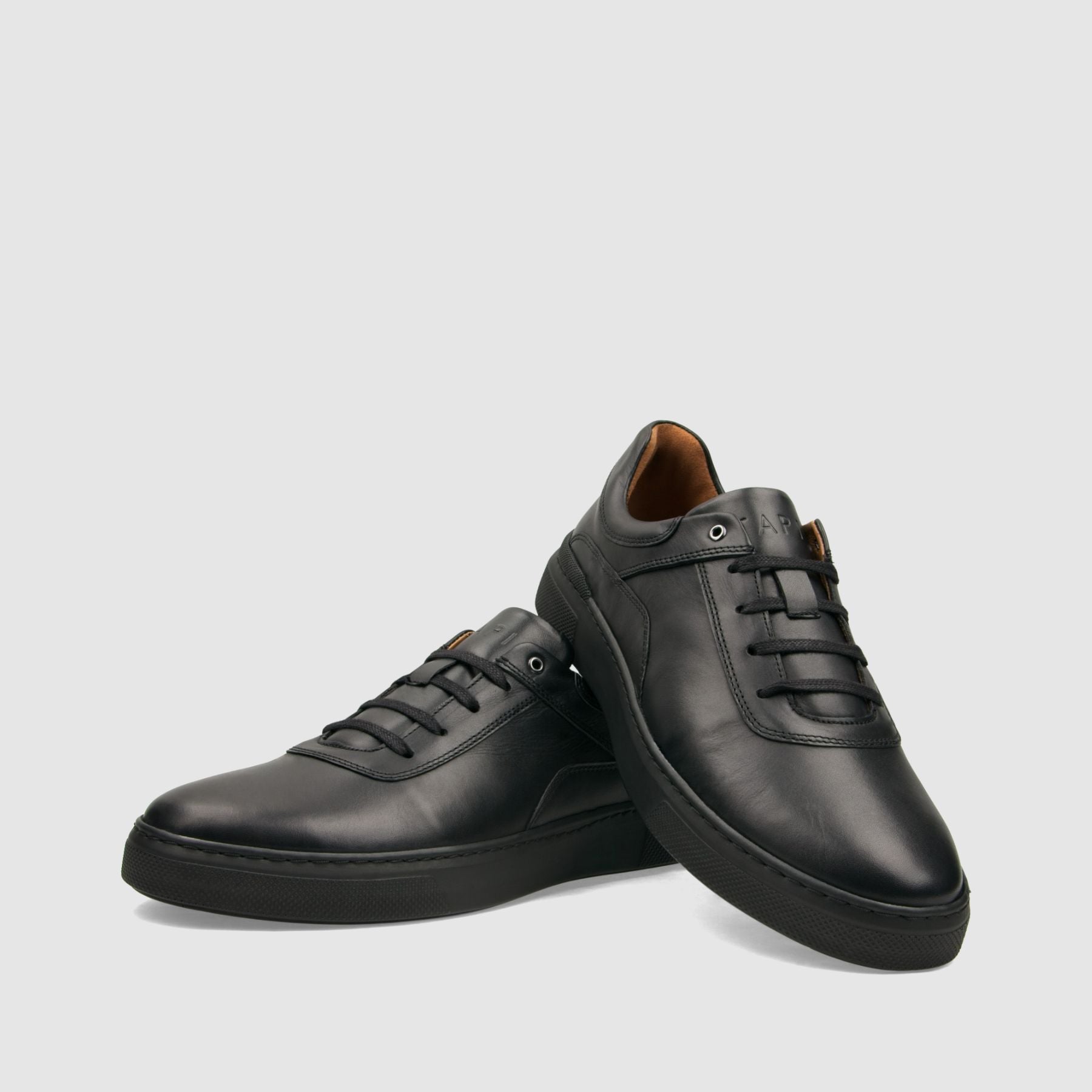 Trampki TAPI E - 7404 czarna licowa skóra - TAPI nero - Trampki - Czarny - 3