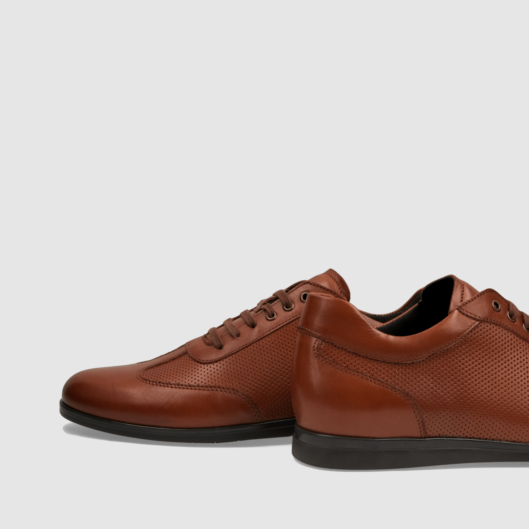 Trampki TAPI G - 7636 Brązowa licowa skóra - TAPI nero - Sneakersy i sportowe - Brązowy - 5