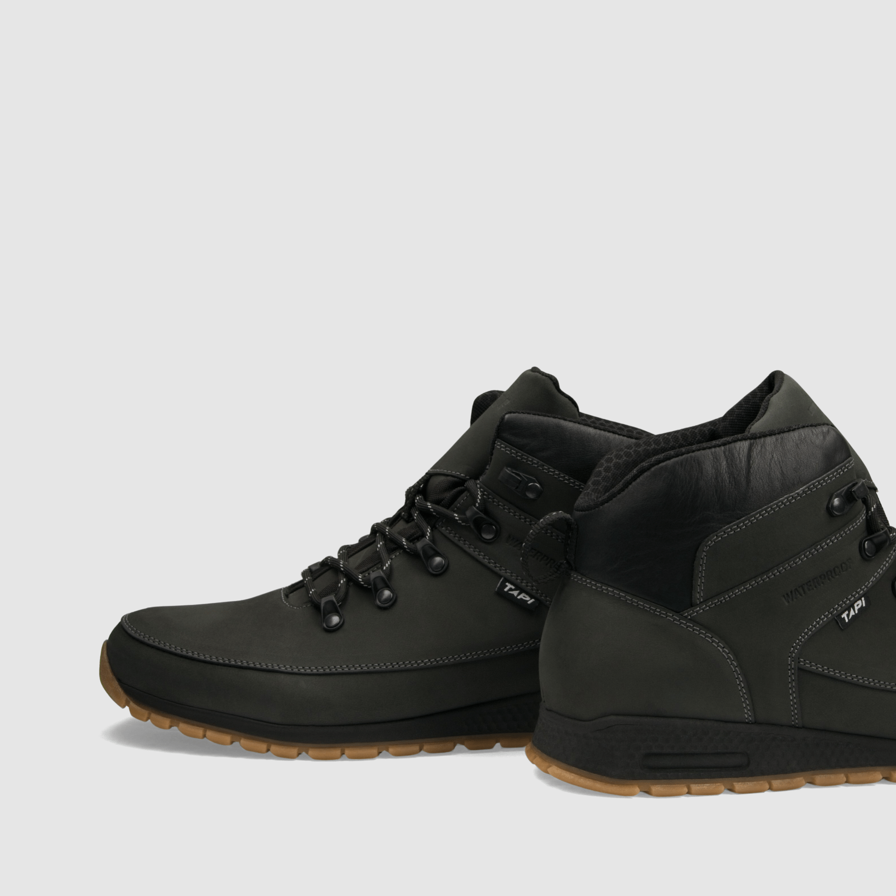 Trzewik trekkingowy TAPI B - 9200 szara nubukowa skóra - TAPI nero - Trzewiki trekkingowe męskie - Szary - 5