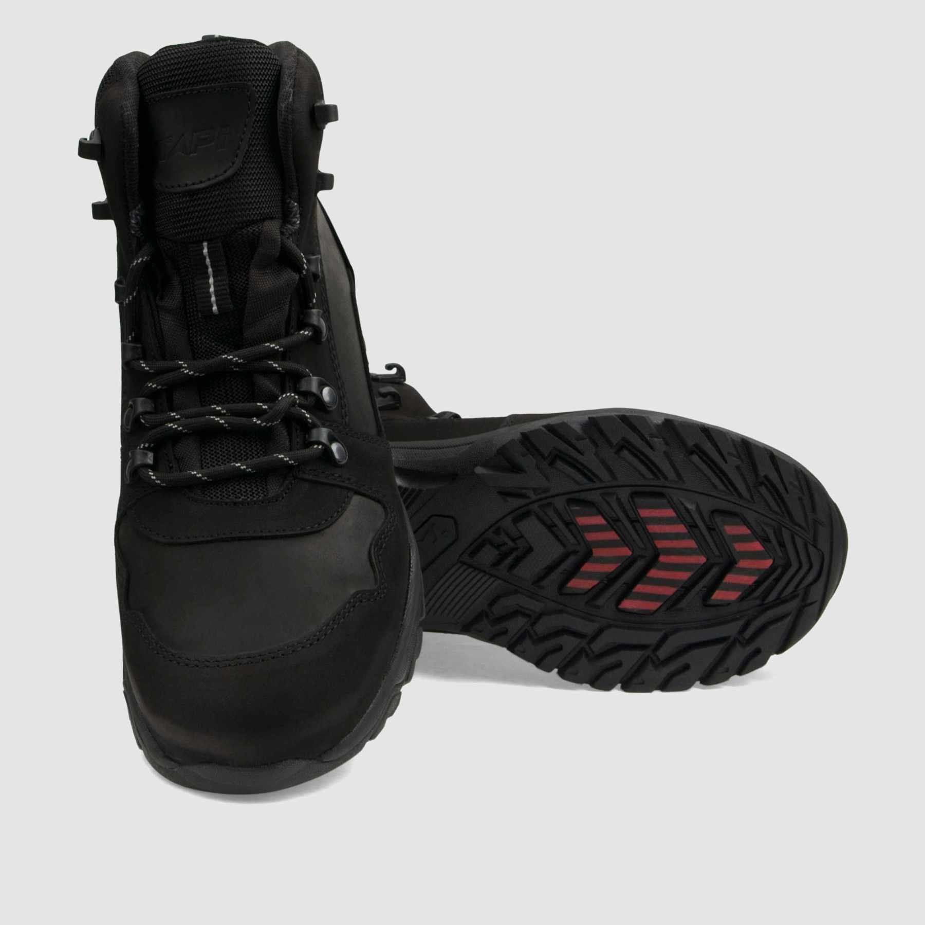 Trzewik trekkingowy TAPI E - 9173 czarna skóra nubukowa - TAPI nero - Trzewiki trekkingowe męskie - Czarny - 4