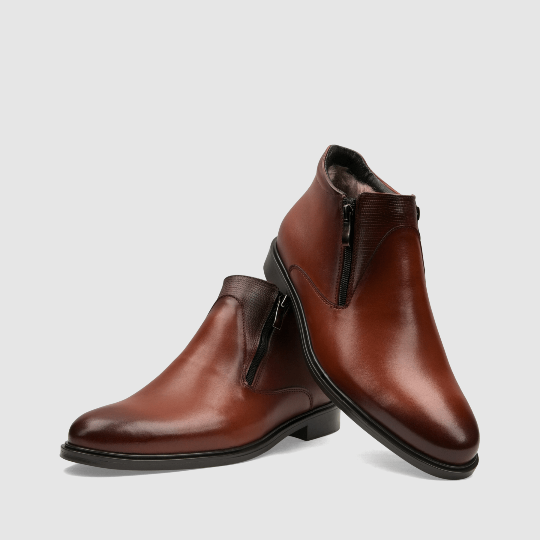 Trzewiki eleganckie TAPI A - 2408 brązowa licowa skóra - TAPI nero - Trzewiki eleganckie na zamek - Brązowy - 3