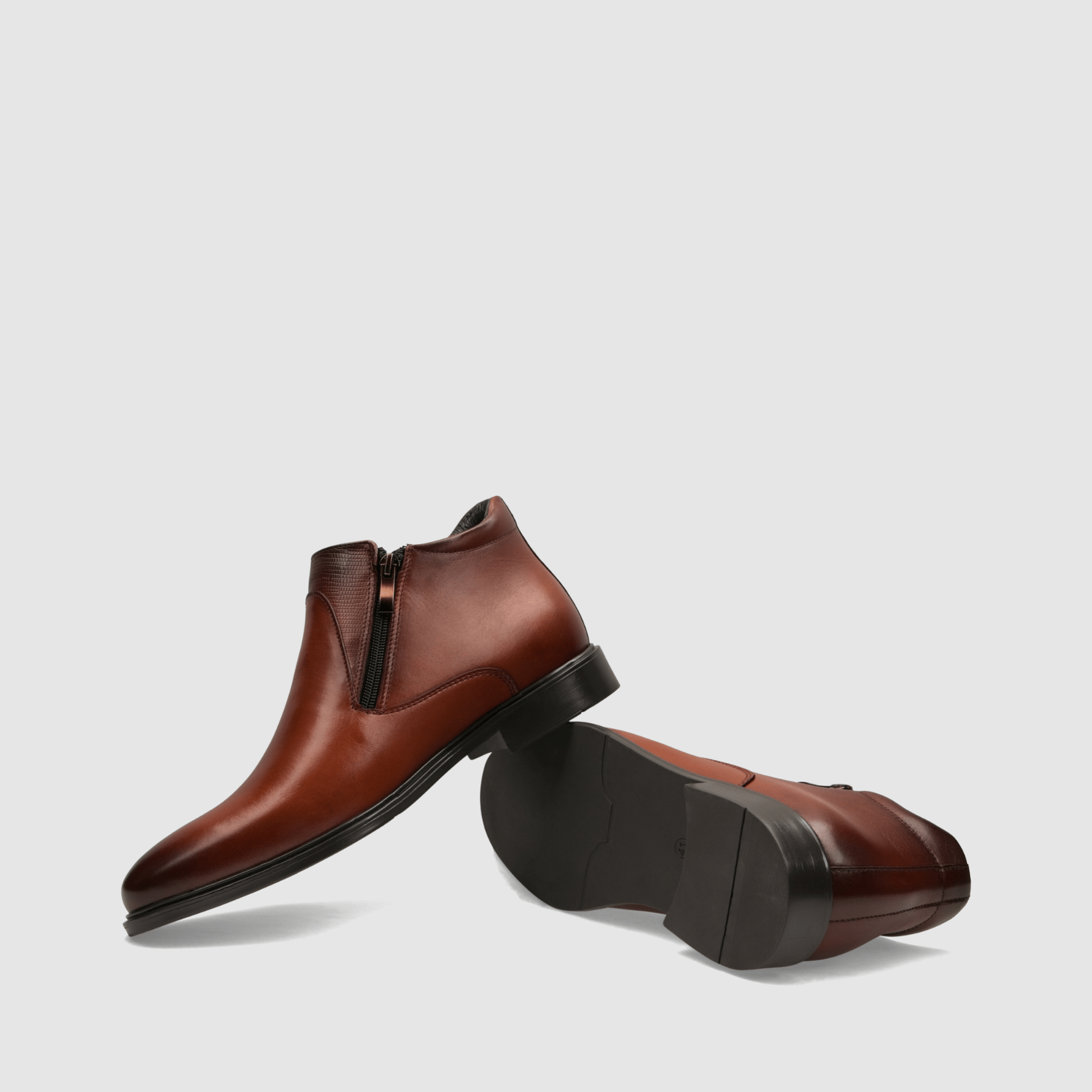 Trzewiki eleganckie TAPI A - 2408 brązowa licowa skóra - TAPI nero - Trzewiki eleganckie na zamek - Brązowy - 7