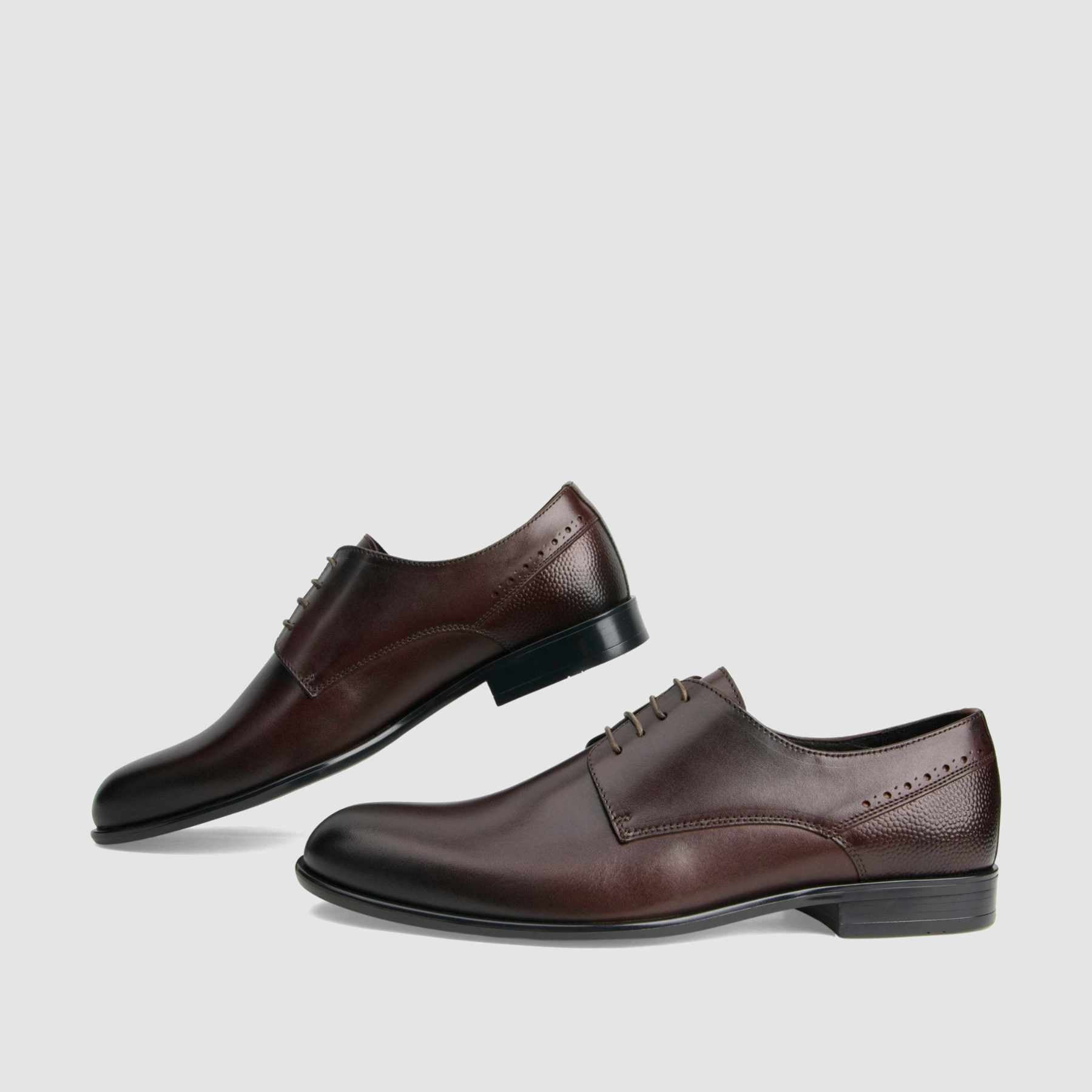 Półbut wizytowy TAPI C-6935 brązowa licowa skóra