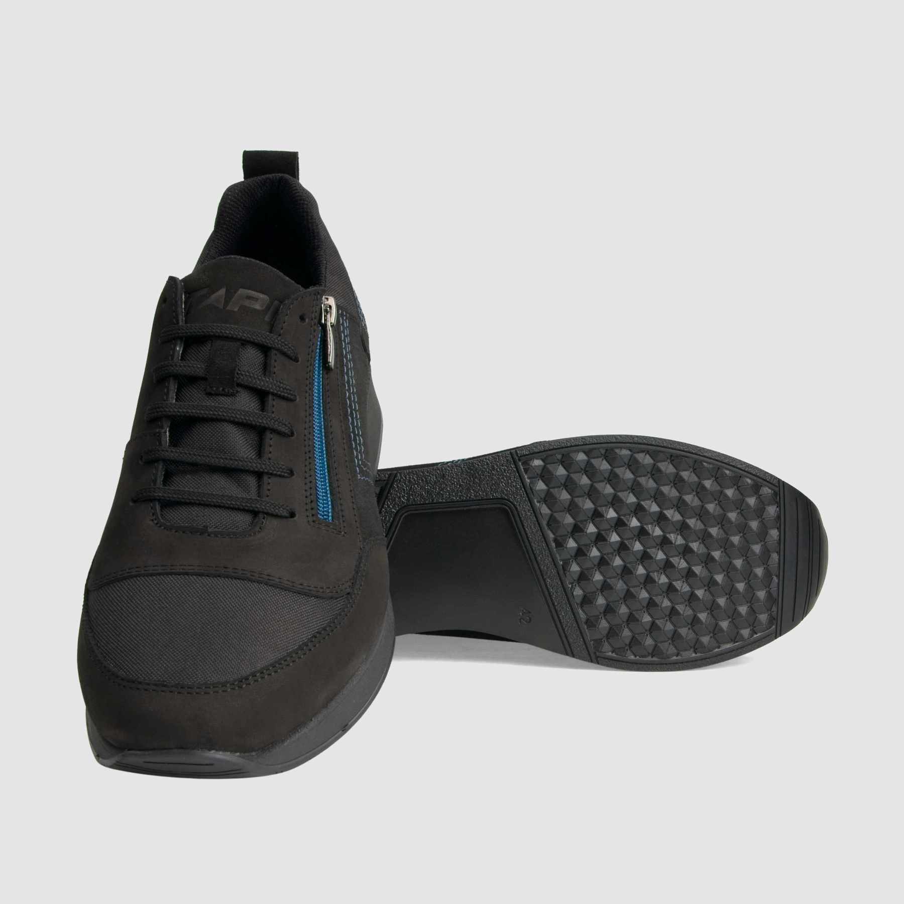 TAPI sneakers A-7336 black nubuck leather