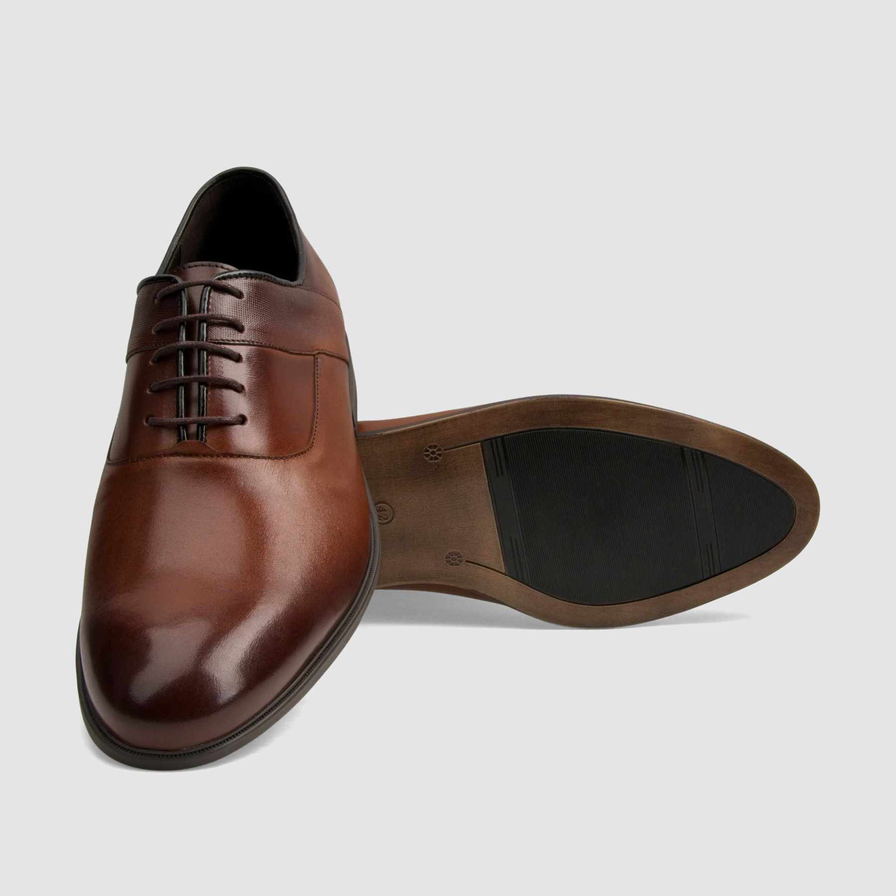 TAPI A-7489 formal shoe, brown smooth leather