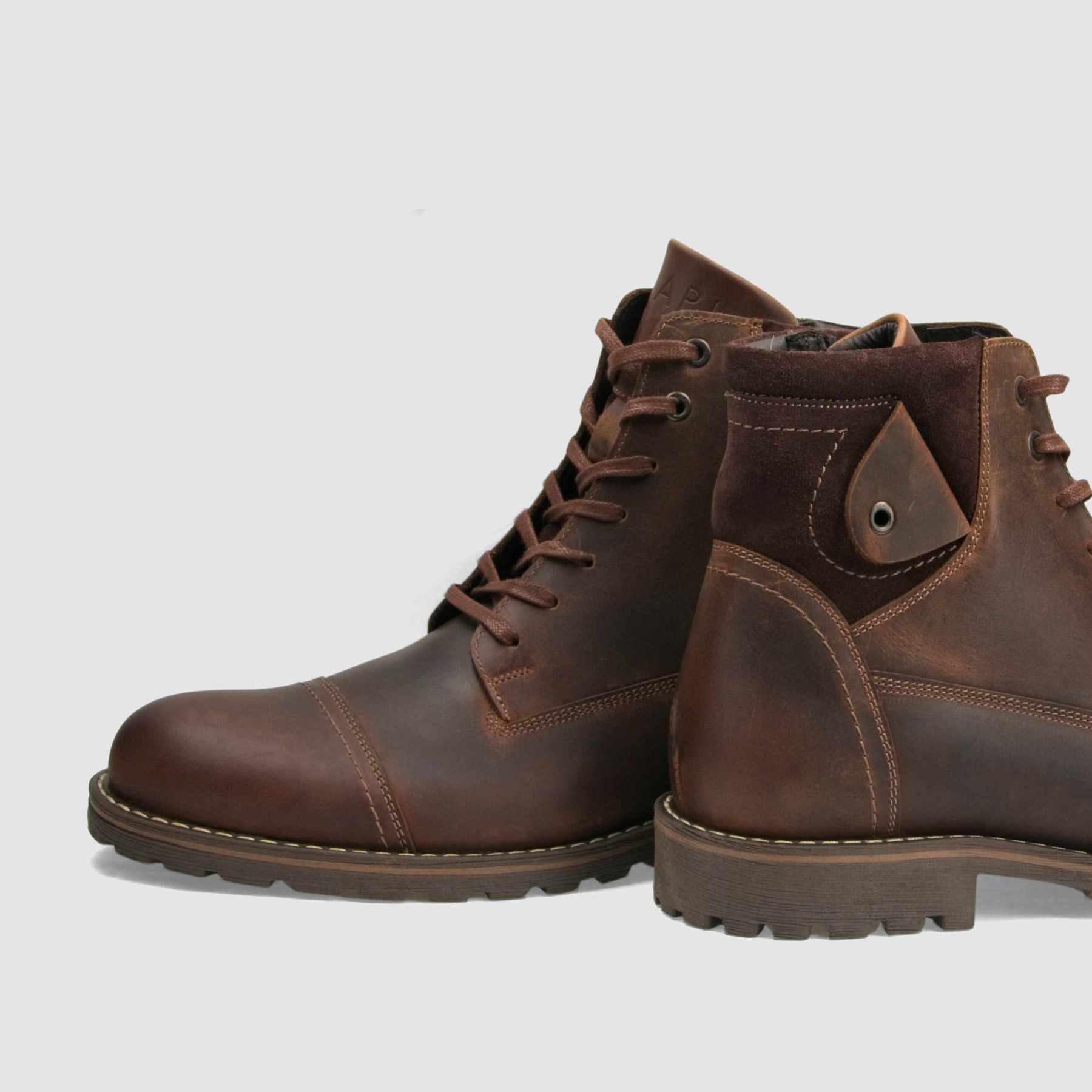 Men's boot TAPI A-2477 brown oiled leather 