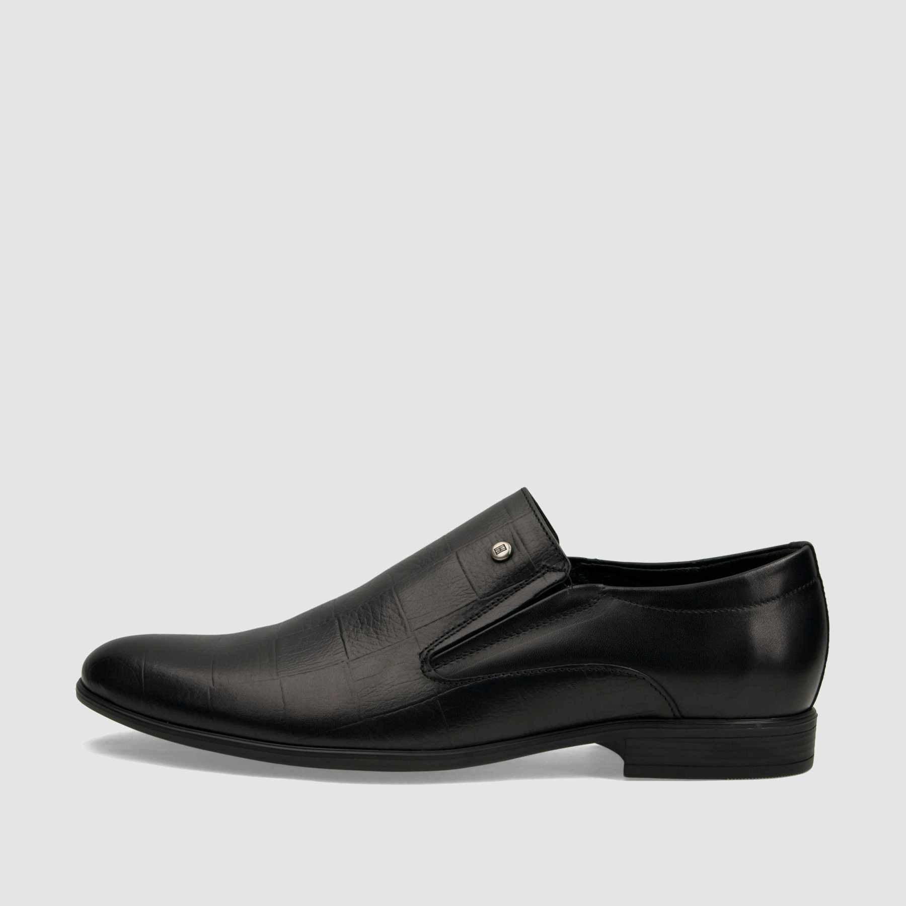 TAPI BD-6048 formal shoe, black, embossed grain leather