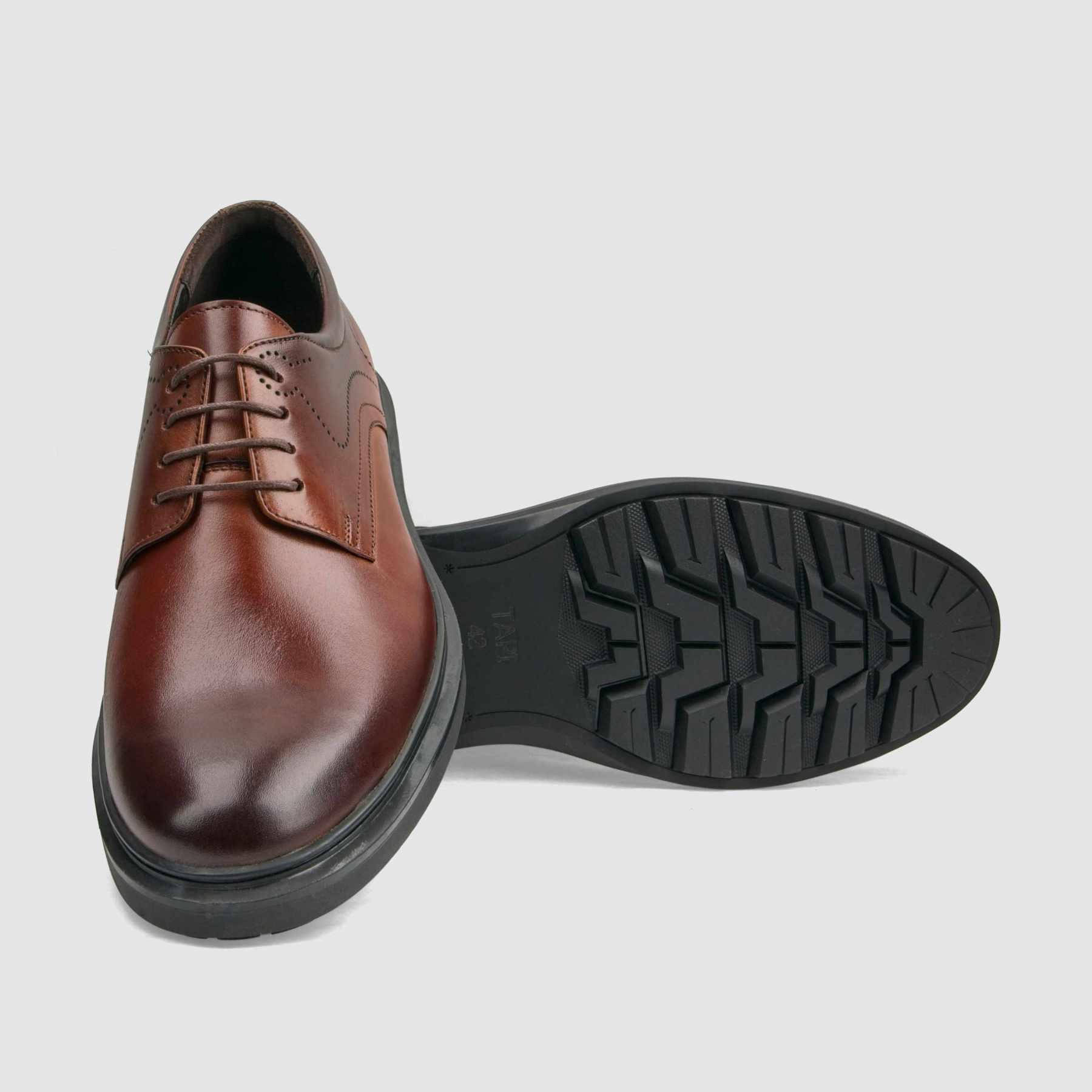 TAPI formal shoes D-7455 brown smooth leather