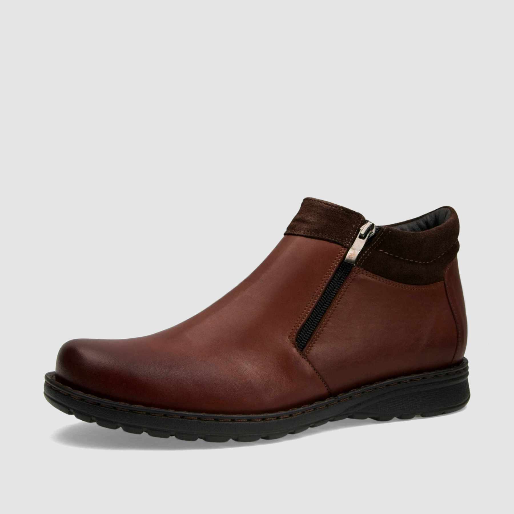 Casual ankle boot TAPI F-2470 brown smooth leather