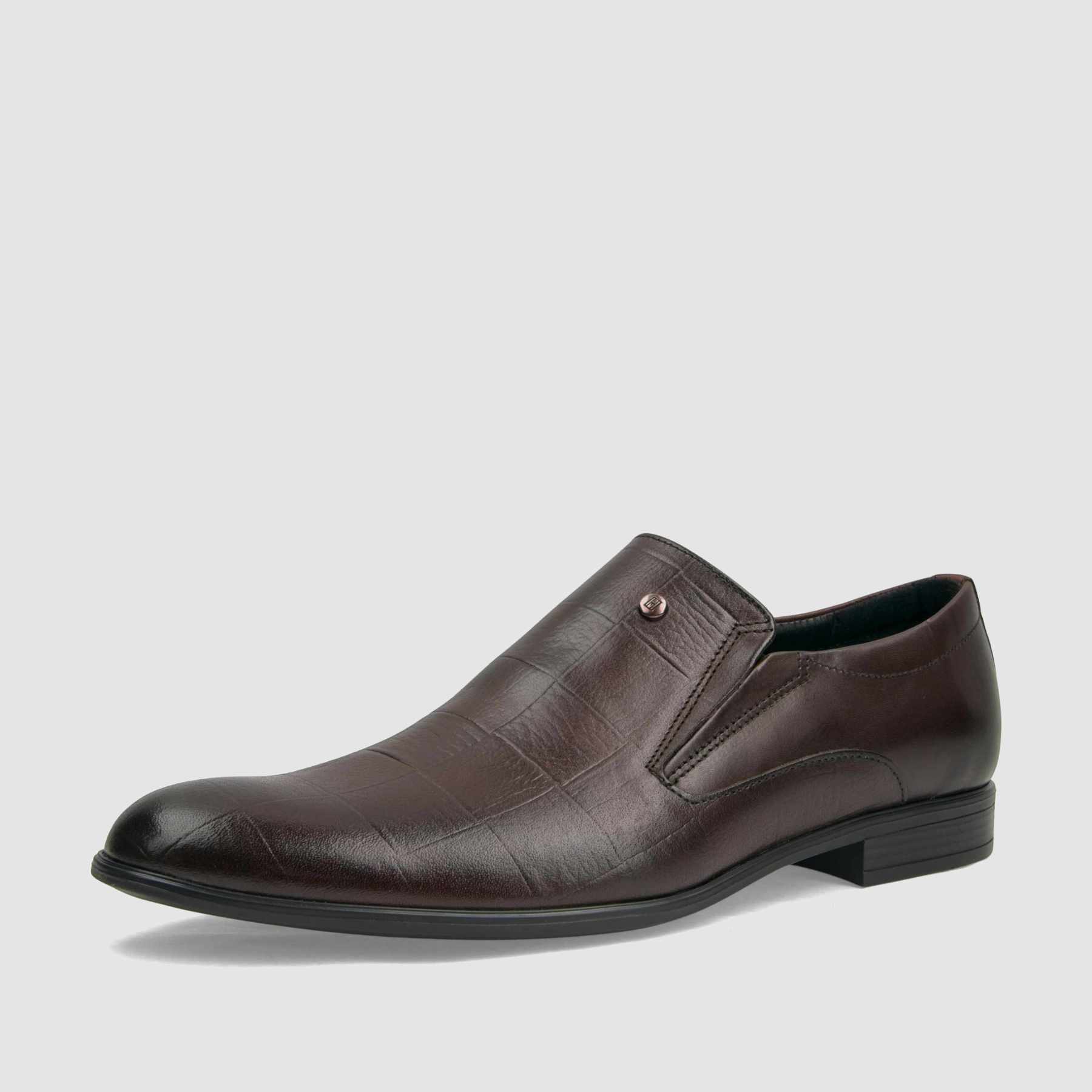 TAPI G-6048 formal shoe, burgundy leather with embossing