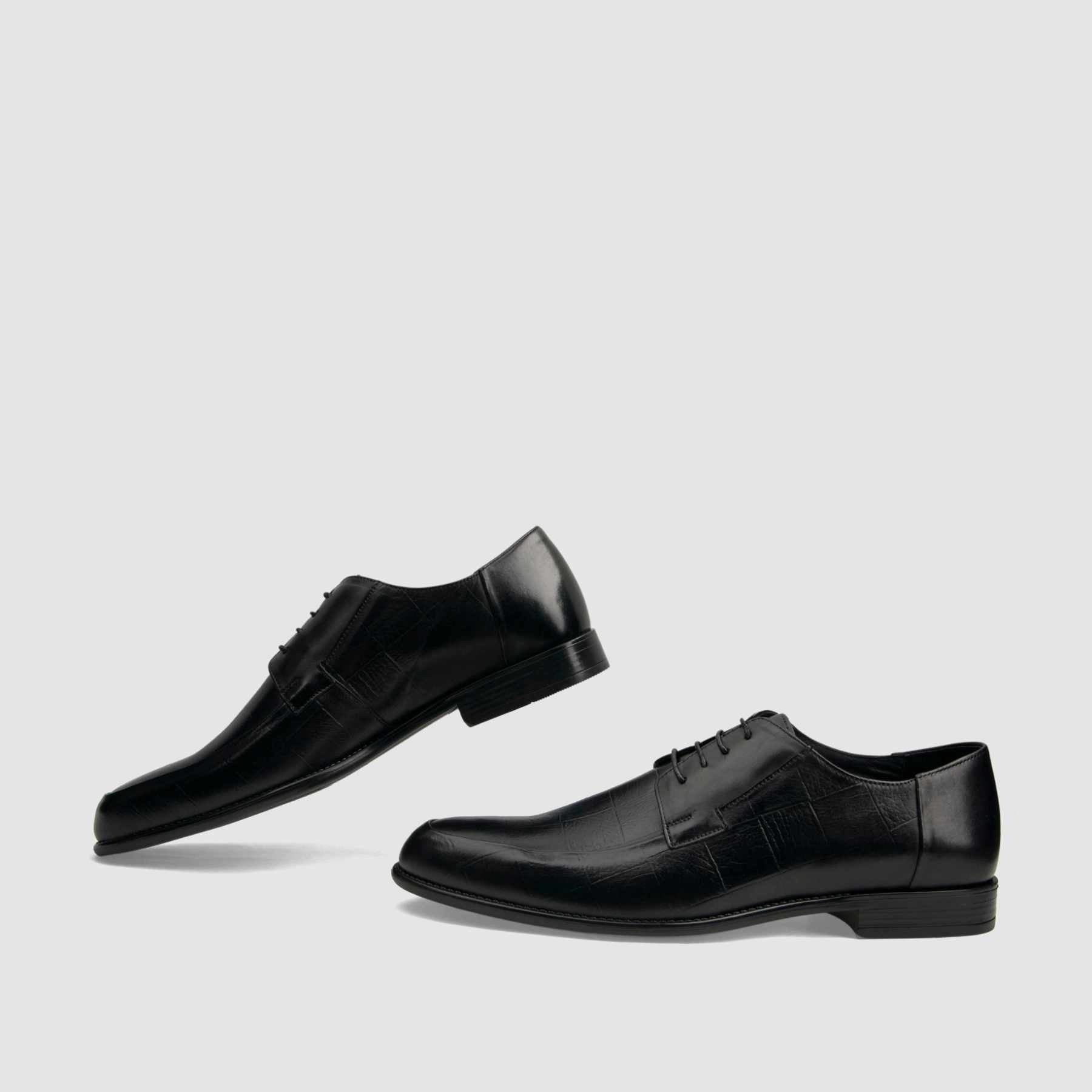 TAPI H-7138 formal shoe, black, grain embossed leather