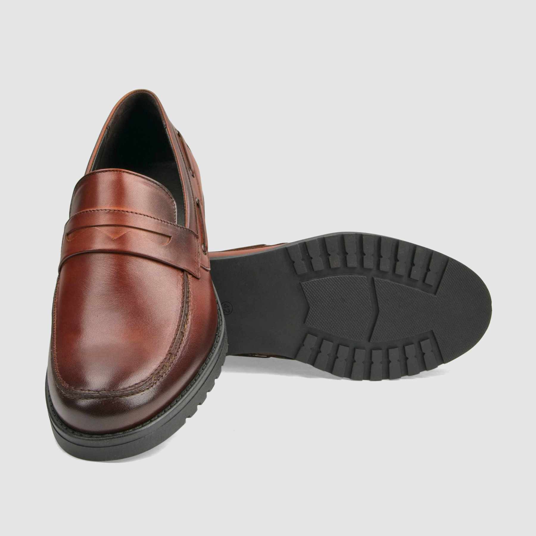 TAPI formal shoes I-7132 brown smooth leather