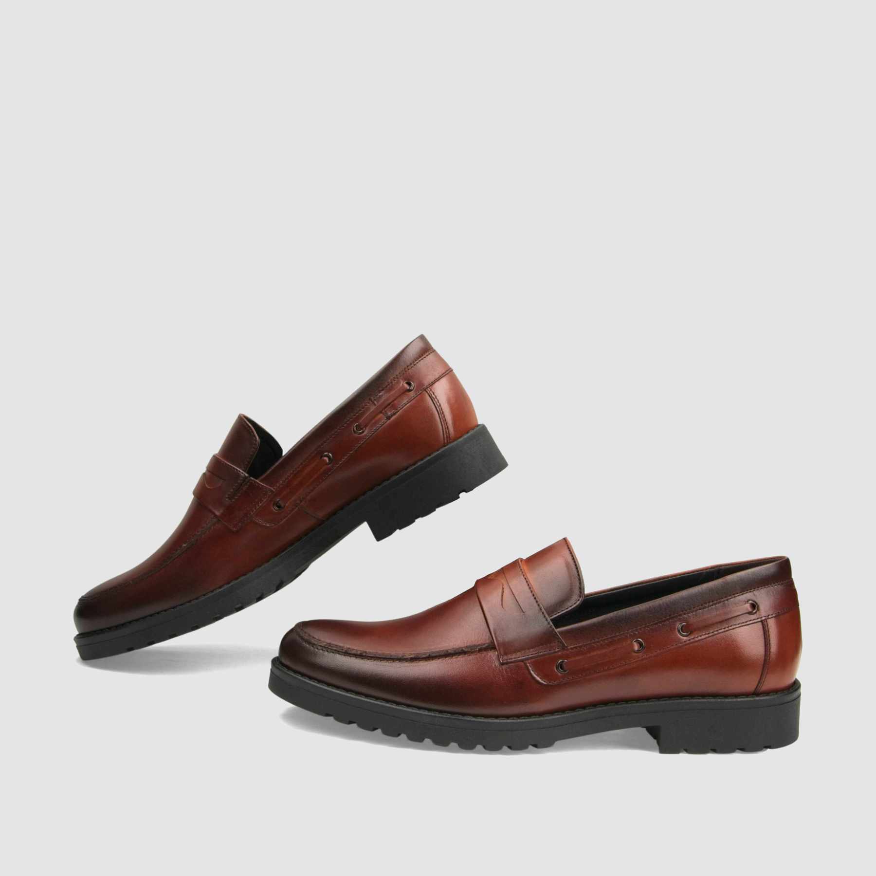 TAPI formal shoes I-7132 brown smooth leather