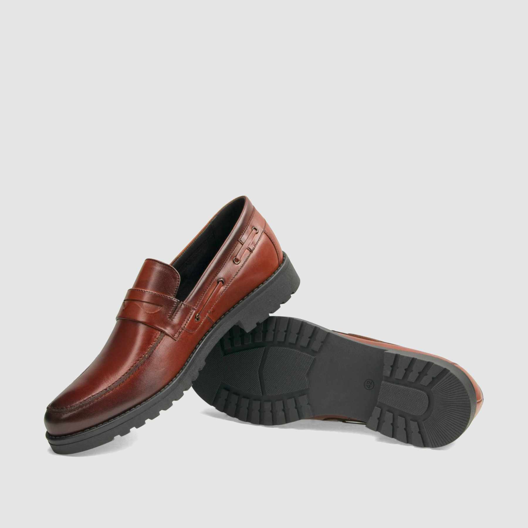 TAPI formal shoes I-7132 brown smooth leather