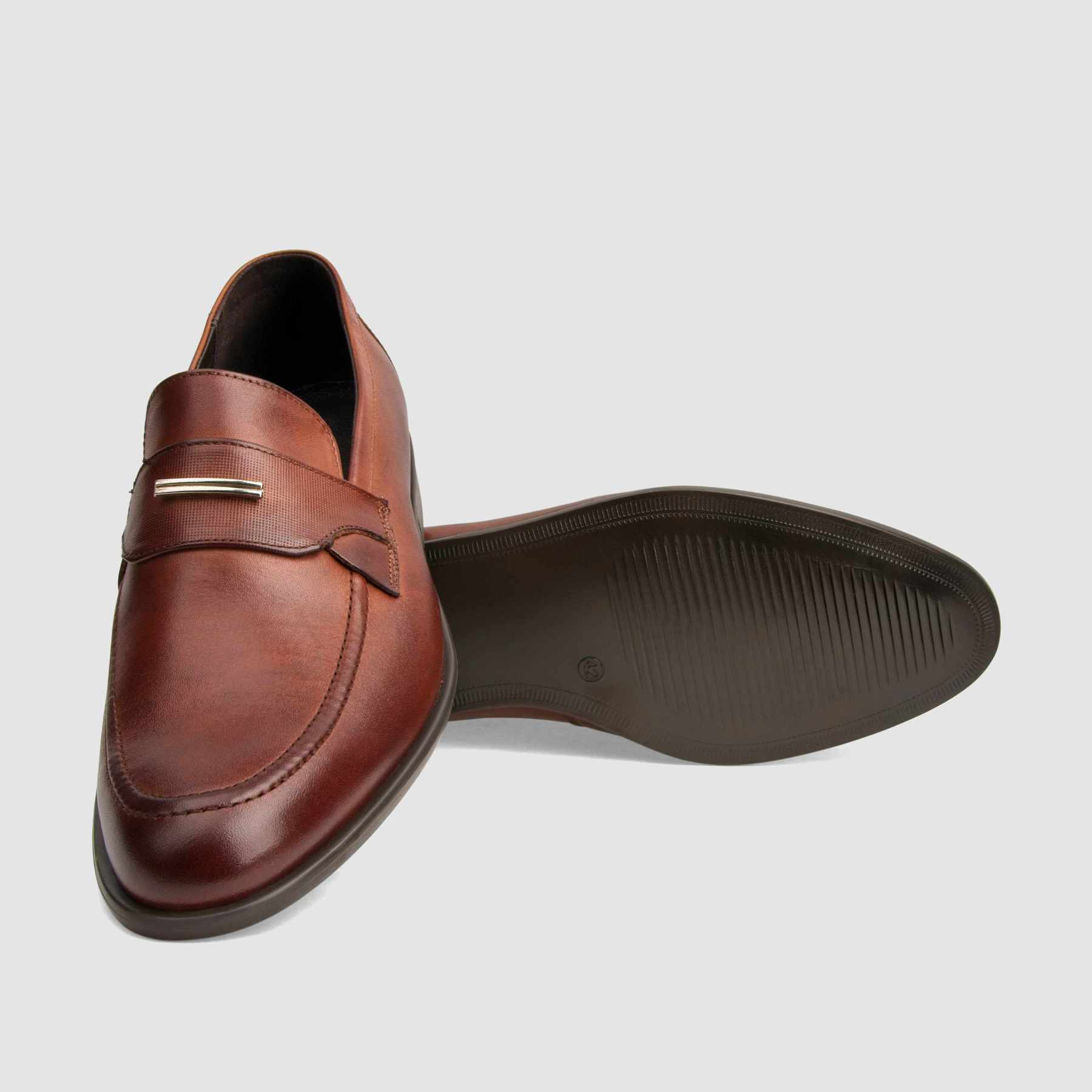 TAPI formal shoes J-6751 brown smooth leather