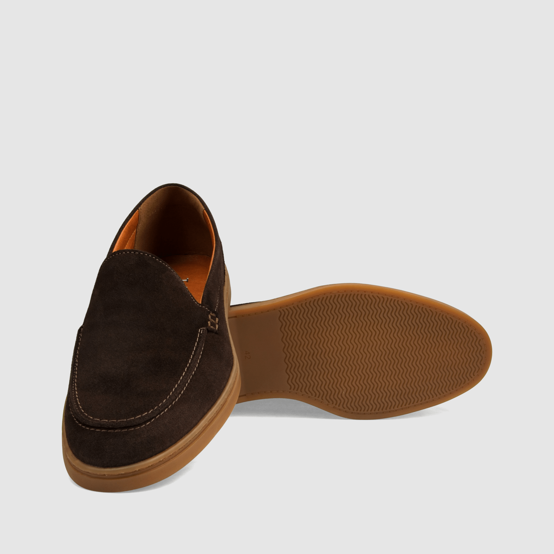 Loafers TAPI A - 7676 brązowa welurowa skóra - TAPI nero - Brązowy - 4