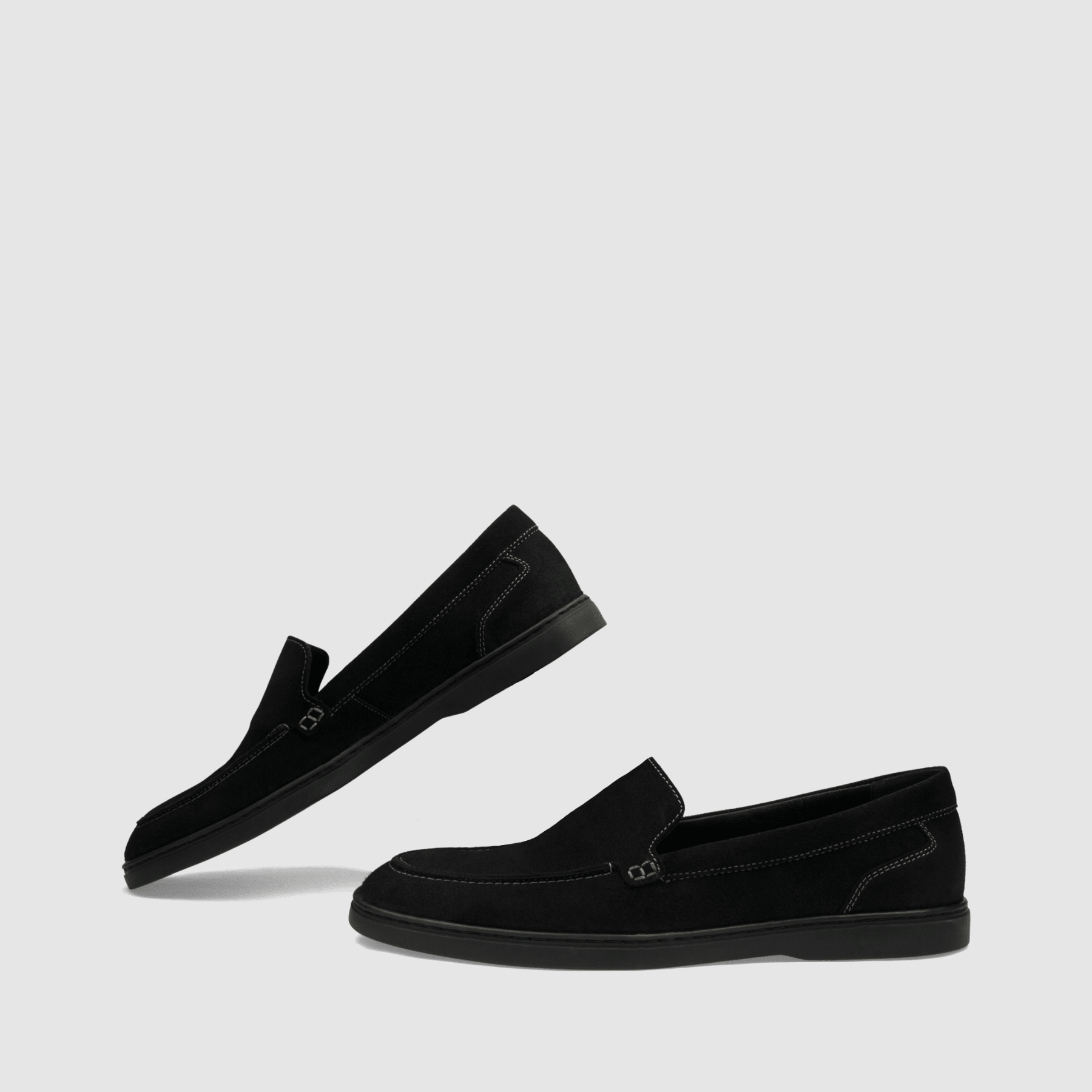 Loafers TAPI B - 7676 - czarna welurowa skóra - TAPI nero - Czarny - 6