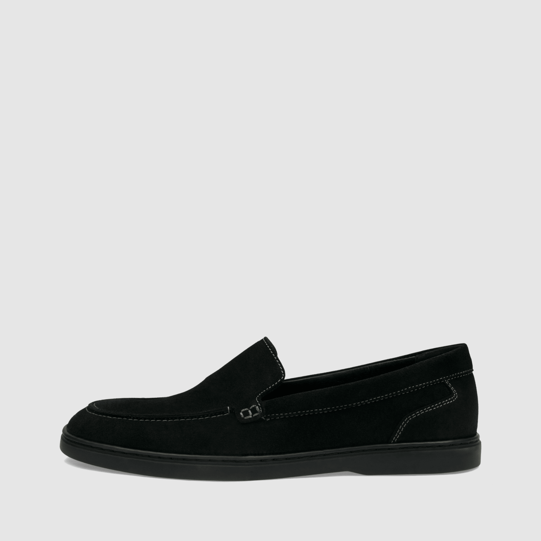 Loafers TAPI B - 7676 - czarna welurowa skóra - TAPI nero - Czarny - 2