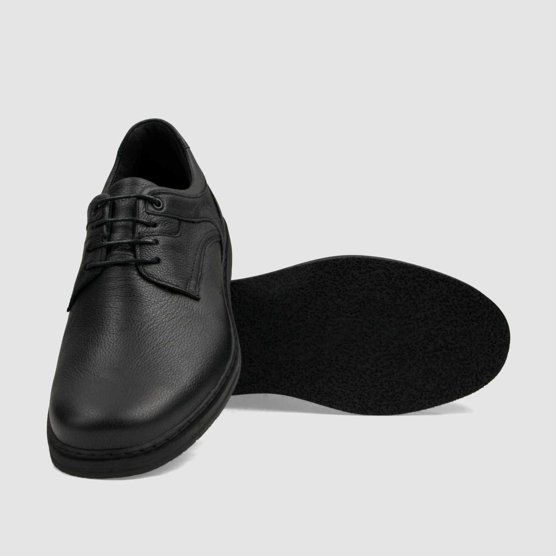 Półbut casual TAPI C - 7627 czarna licowa skóra - TAPI nero - Półbuty casual sznurowane - Czarny - 4