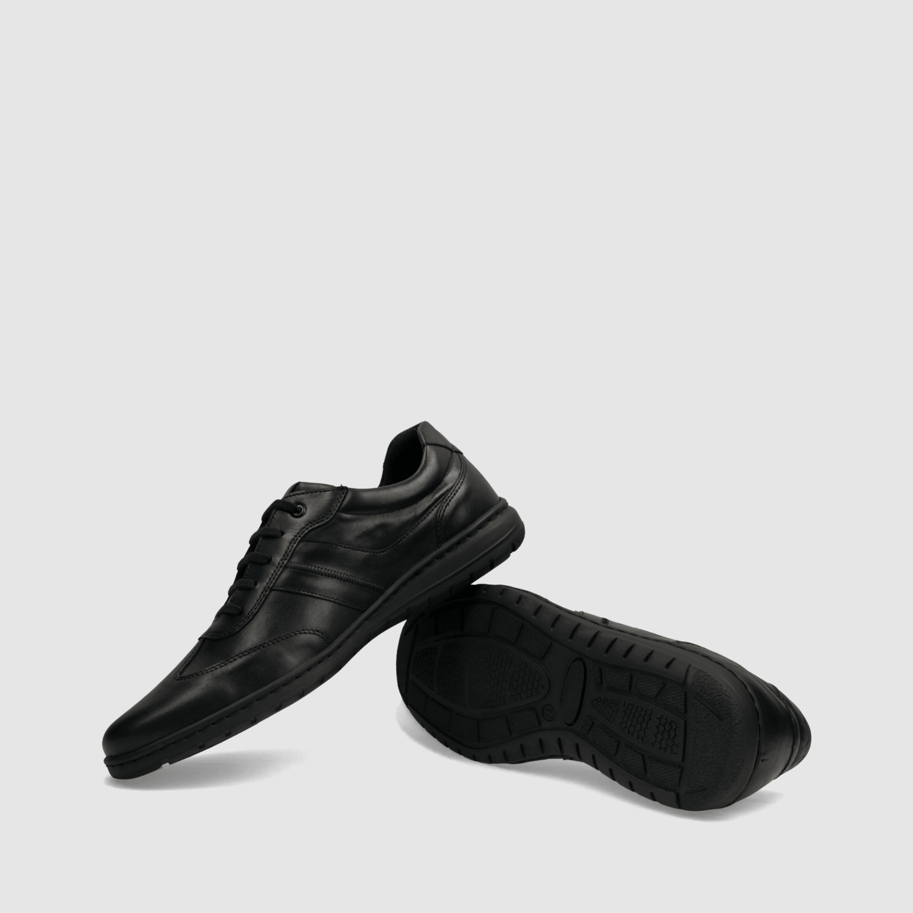 Półbut casual TAPI I - 7637 czarna licowa skóra - TAPI nero - Czarny - 7