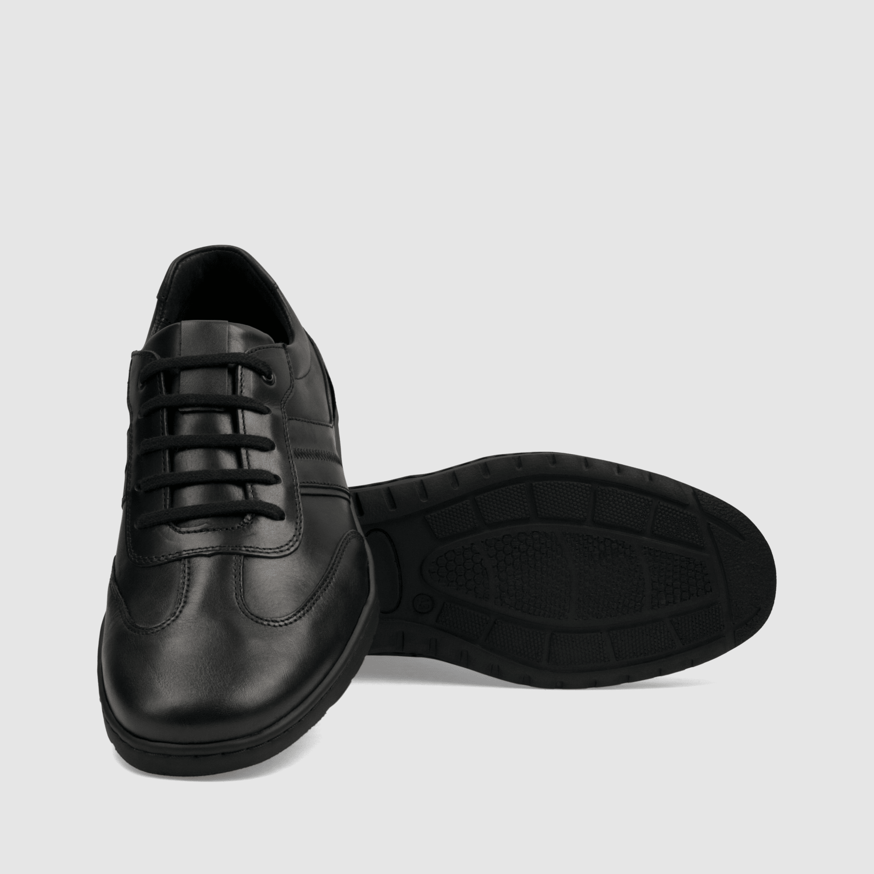 Półbut casual TAPI I - 7637 czarna licowa skóra - TAPI nero - Czarny - 4