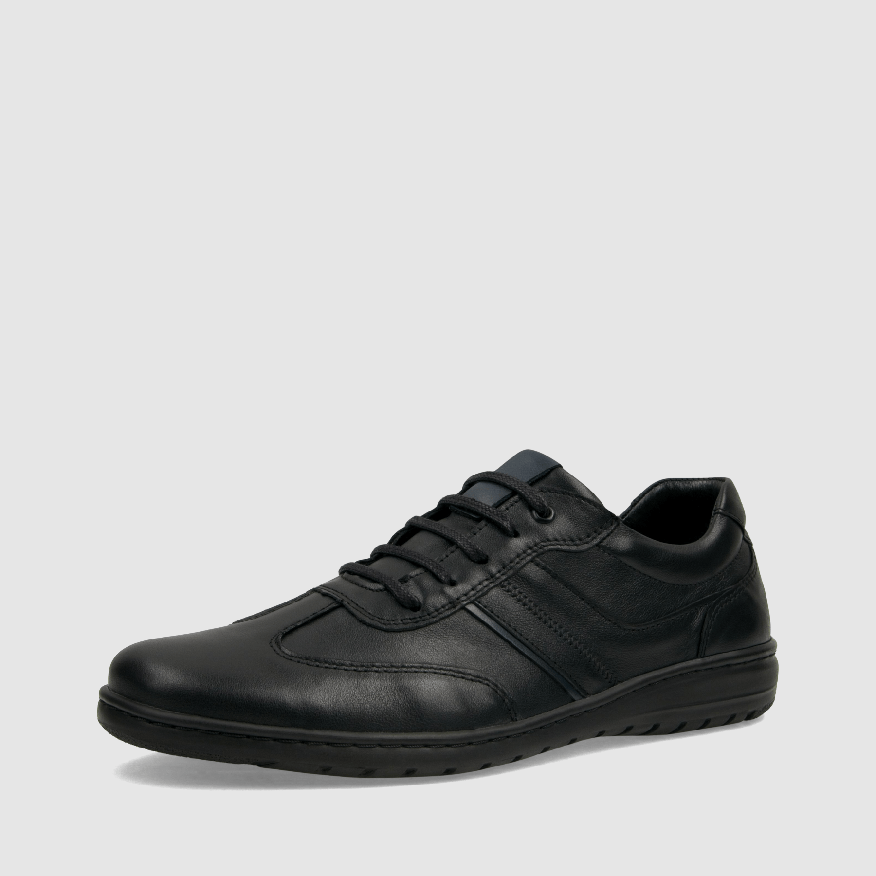 Półbut casual TAPI K - 7637 czarna licowa skóra - TAPI nero - Półbuty casual sznurowane - Czarny - 1