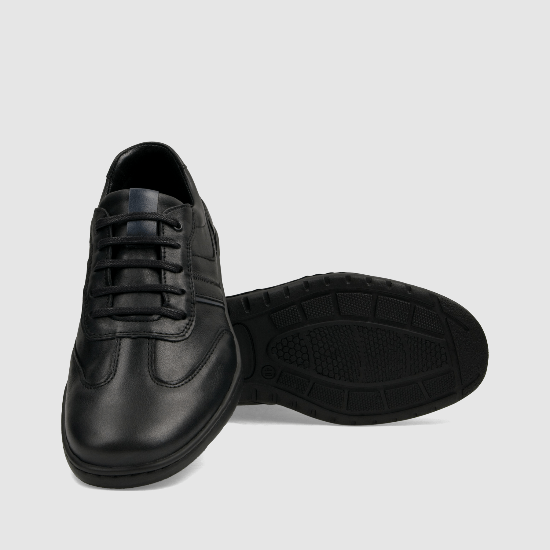 Półbut casual TAPI K - 7637 czarna licowa skóra - TAPI nero - Półbuty casual sznurowane - Czarny - 4