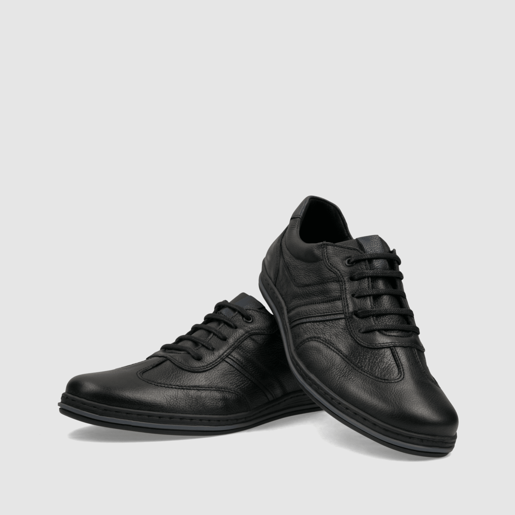 Półbut Casual TAPI S - 7637 czarna licowa skóra - TAPI nero - Czarny - 3