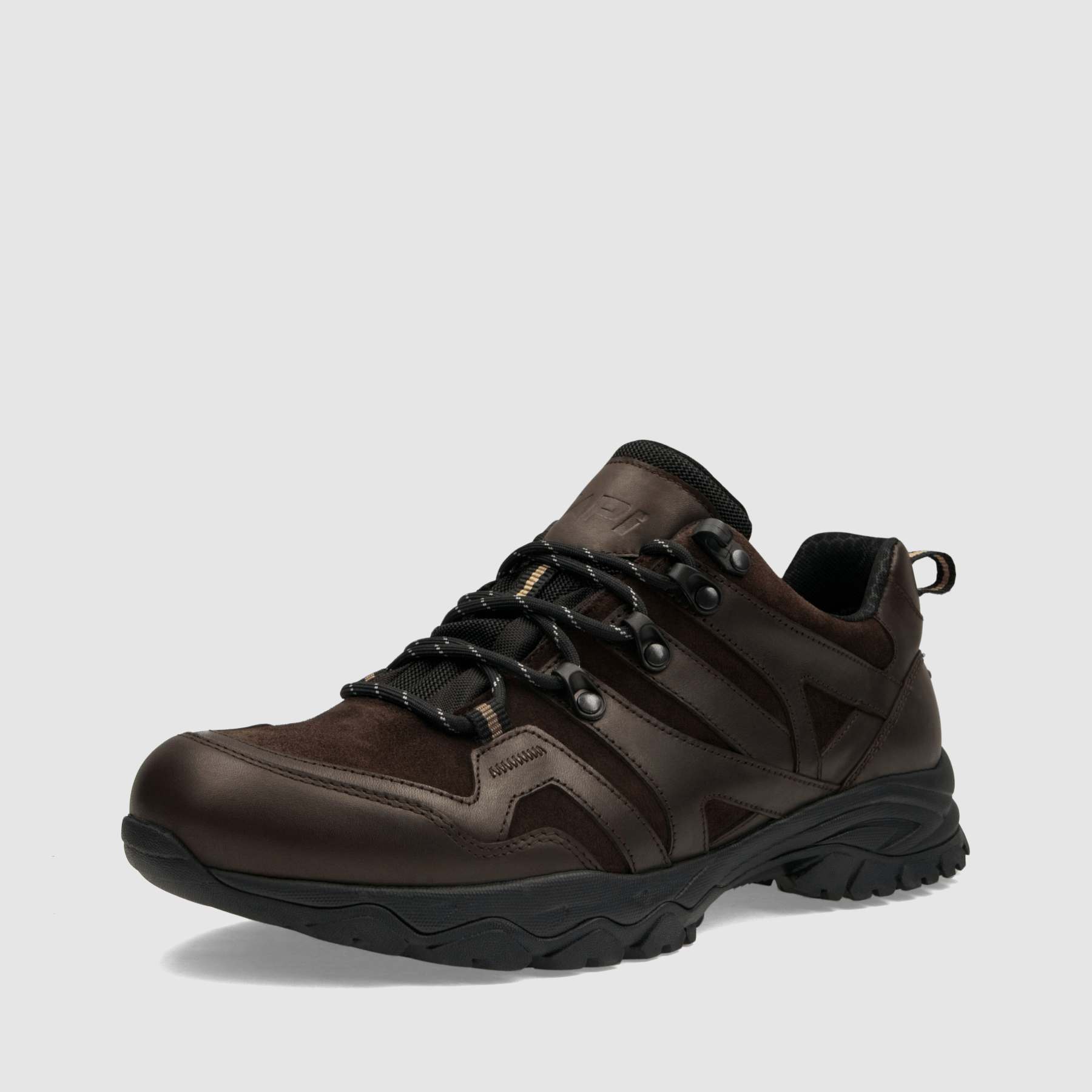 Półbut trekkingowy TAPI C - 9206 - brązowa licowa skóra - TAPI nero - Półbuty trekkingowe męskie - Brązowy - 1