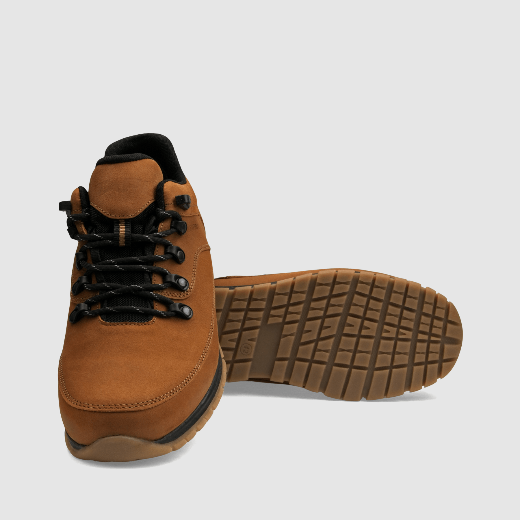 Półbut trekkingowy TAPI E - 9185 - jasno brązowa nubukowa skóra - TAPI nero - Półbuty trekkingowe męskie - Brąz - 4