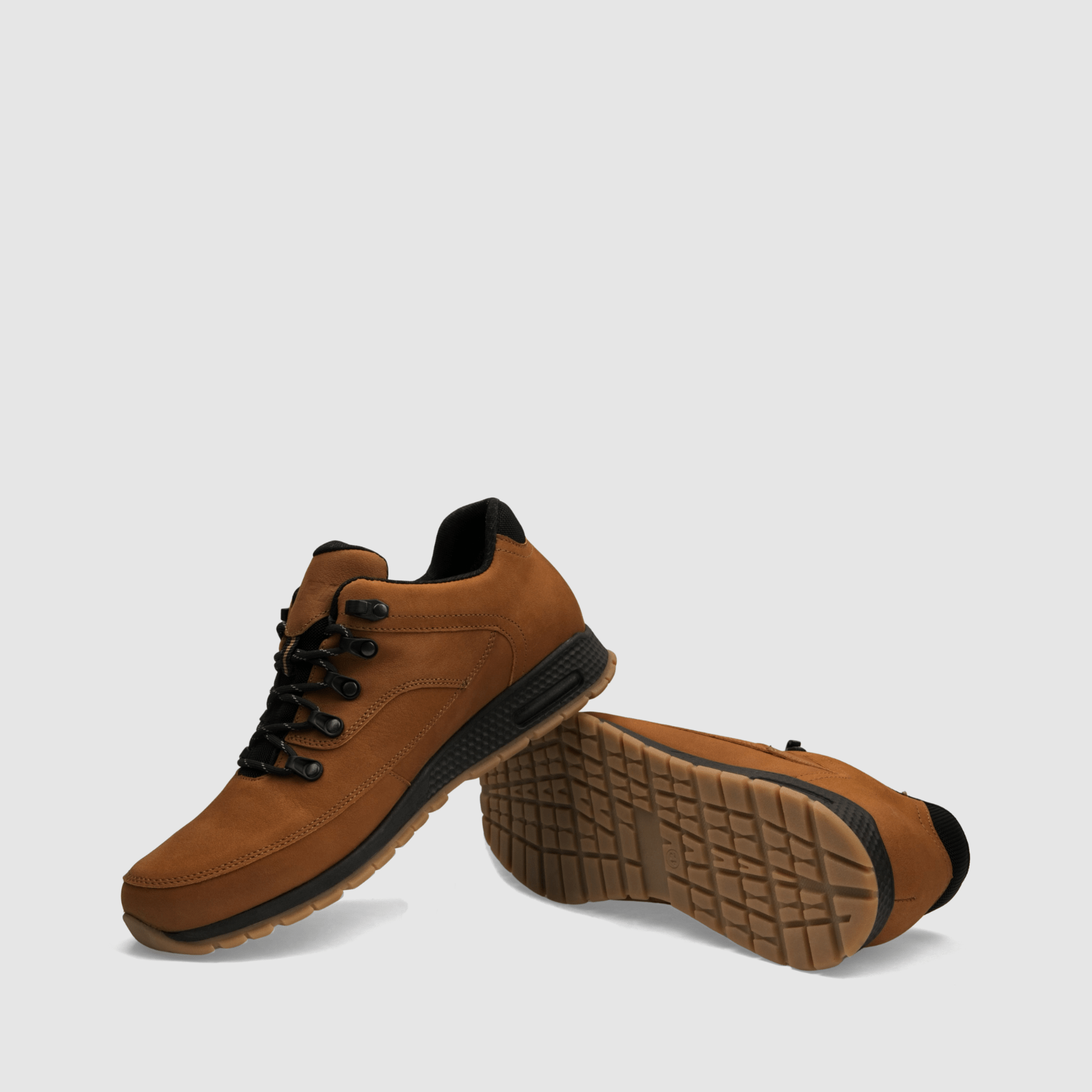 Półbut trekkingowy TAPI E - 9185 - jasno brązowa nubukowa skóra - TAPI nero - Półbuty trekkingowe męskie - Brąz - 7