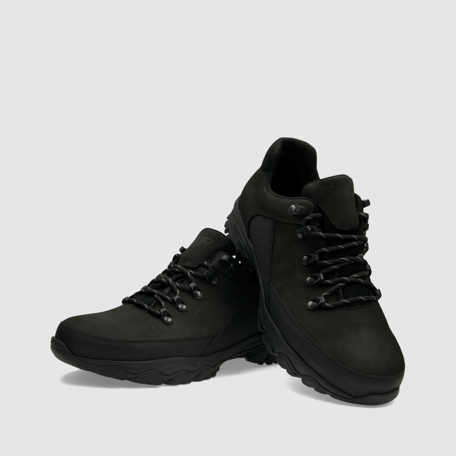 Półbut trekkingowy TAPI F - 9182 - czarna nubukowa skóra - TAPI nero - Półbuty trekkingowe męskie - Czarny - 3