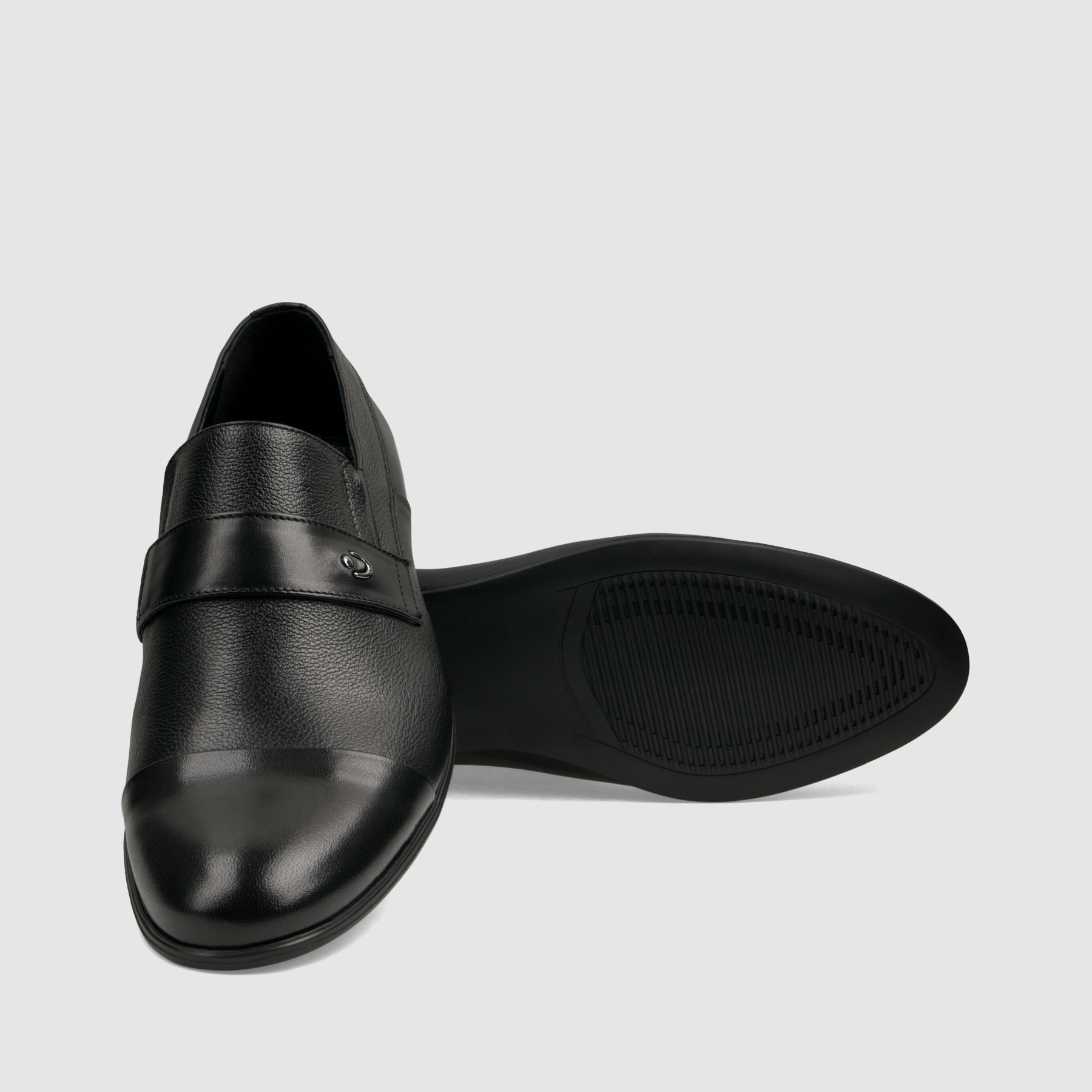 Półbut wizytowy TAPI A - 7577 czarna licowa skóra - TAPI nero - Półbuty eleganckie wzuwane - Czarny - 4