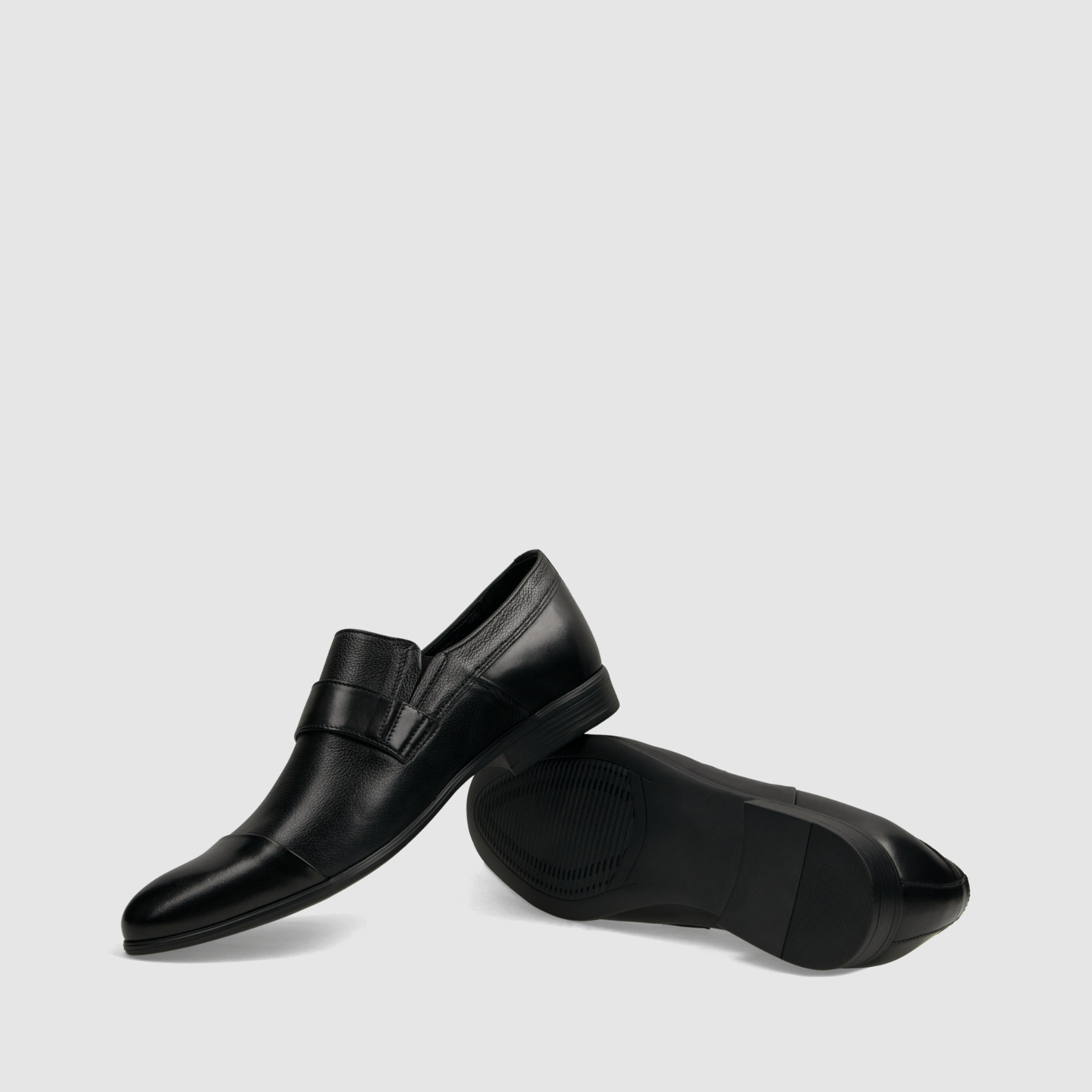 Półbut wizytowy TAPI A - 7577 czarna licowa skóra - TAPI nero - Półbuty eleganckie wzuwane - Czarny - 7
