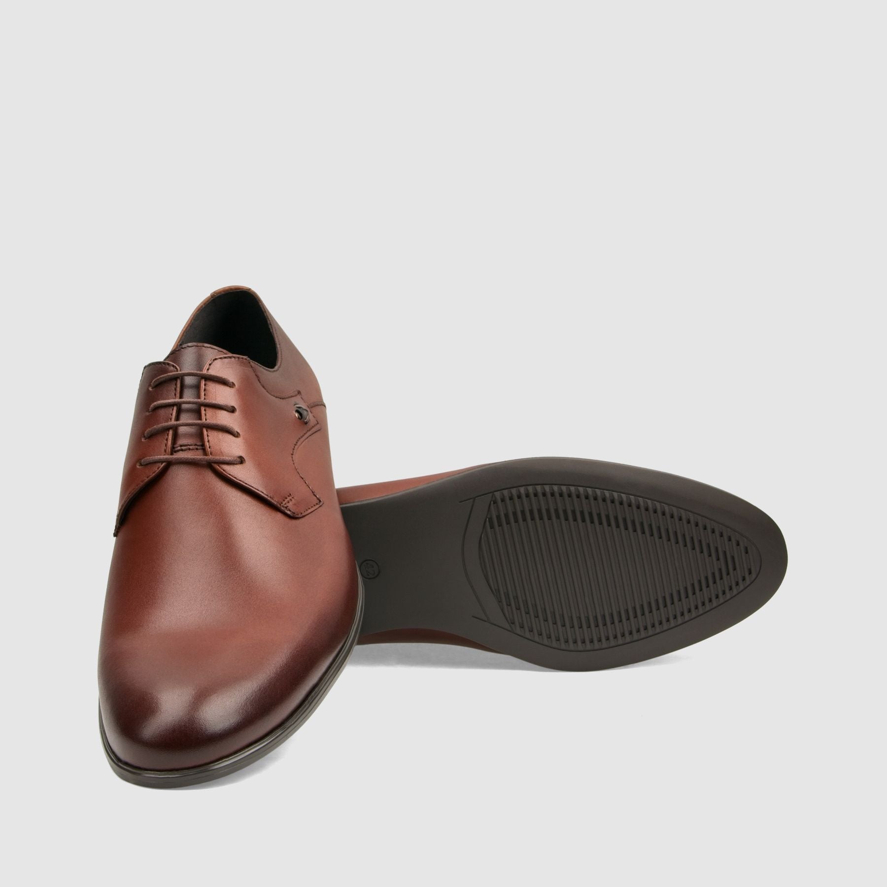 Półbut wizytowy TAPI A - 7582 brązowa licowa skóra - TAPI nero - Półbuty eleganckie sznurowane - Brązowy - 4