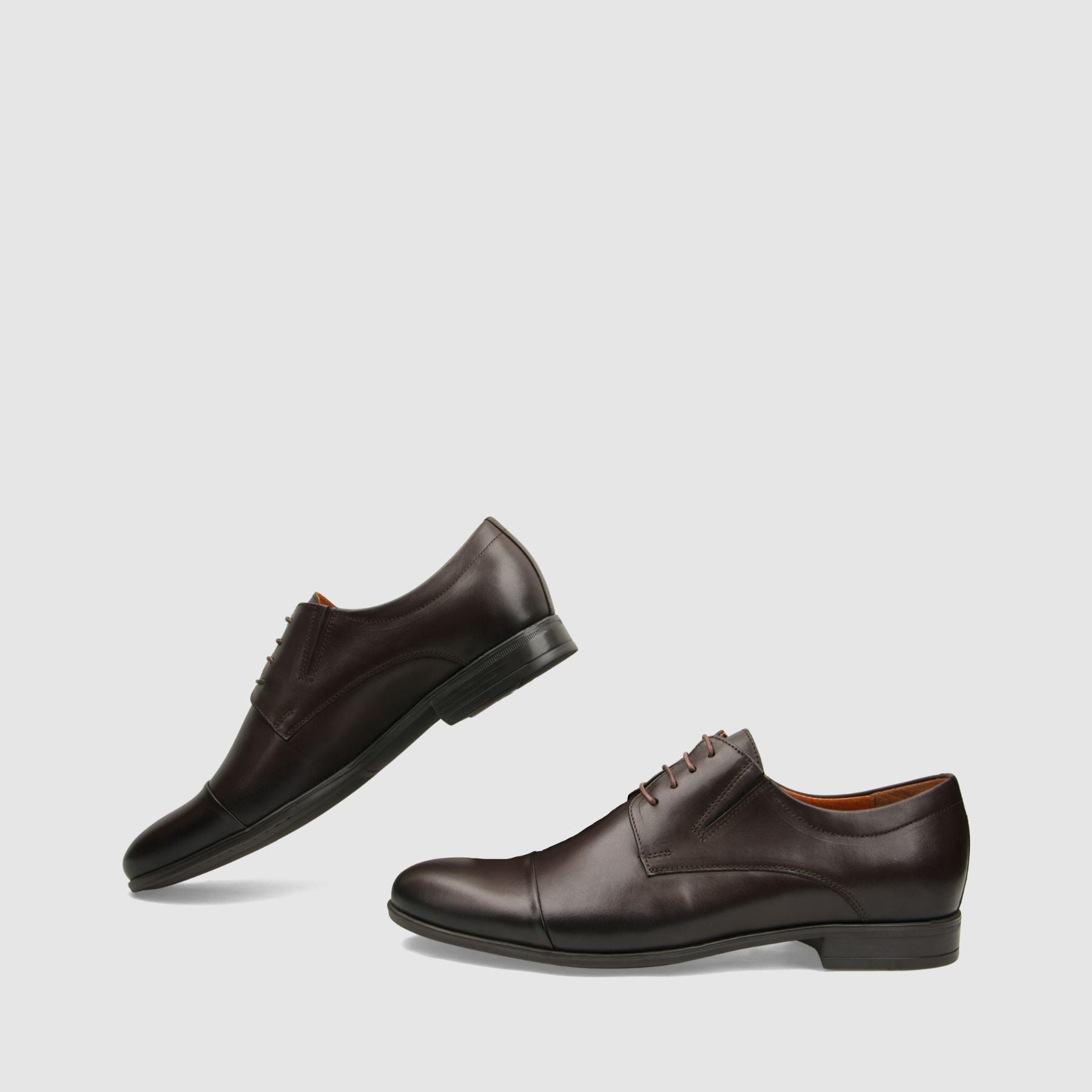 Półbut wizytowy TAPI C - 7700 ciemno brązowa licowa skóra - TAPI nero - Półbuty eleganckie sznurowane - Brązowy - 6