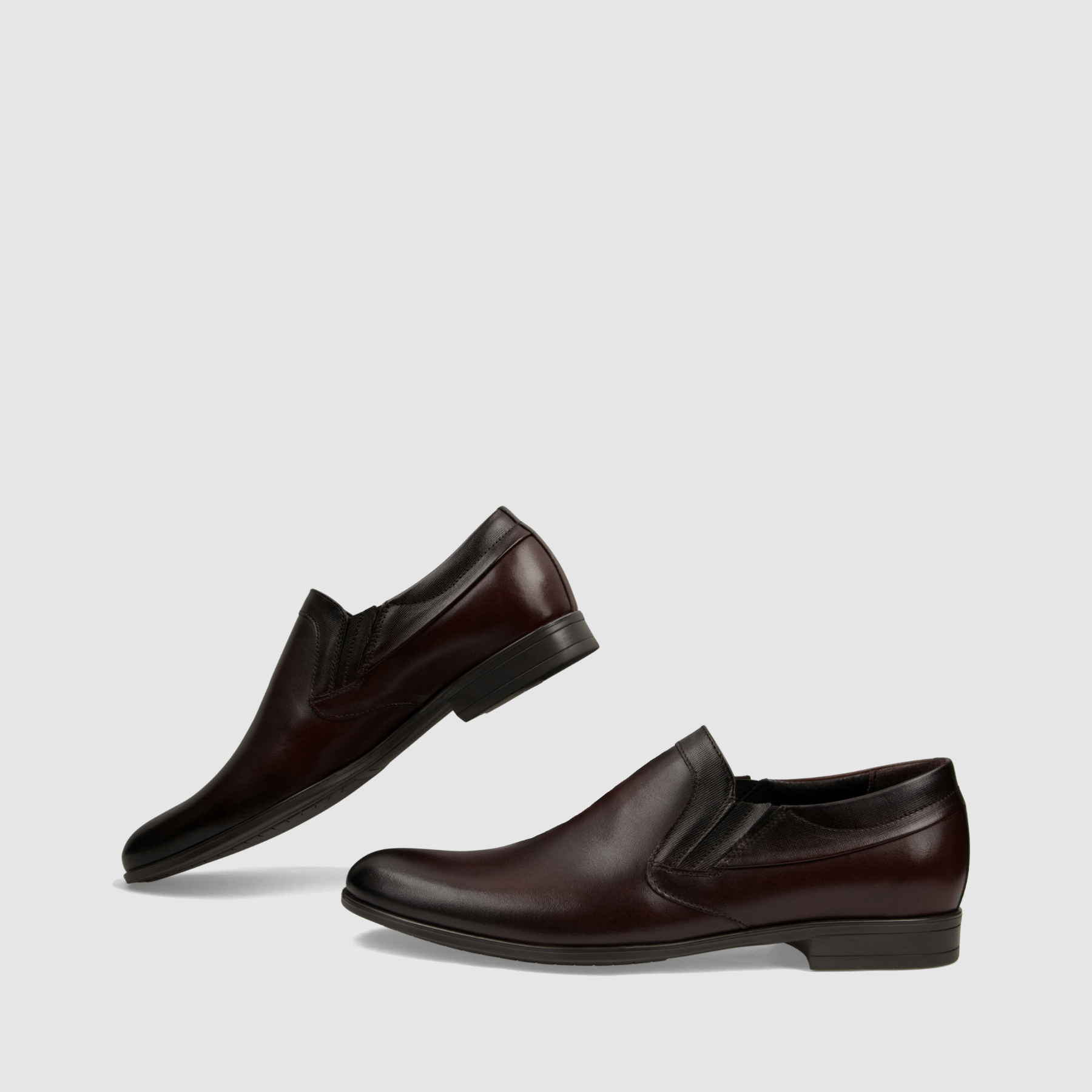 Półbut wizytowy TAPI D - 6608 bordowa licowa skóra - TAPI nero - Półbuty eleganckie wzuwane - Bordowy - 6