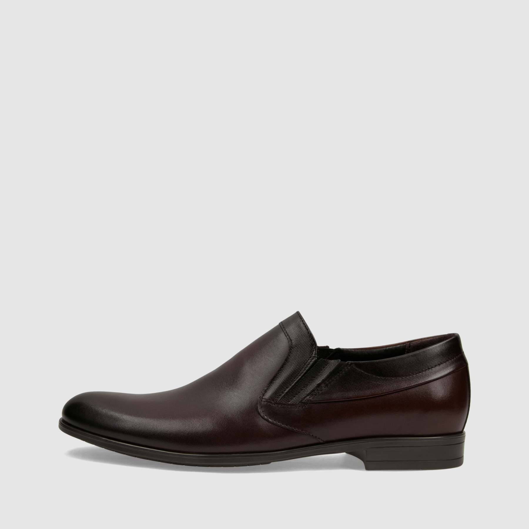 Półbut wizytowy TAPI D - 6608 bordowa licowa skóra - TAPI nero - Półbuty eleganckie wzuwane - Bordowy - 2