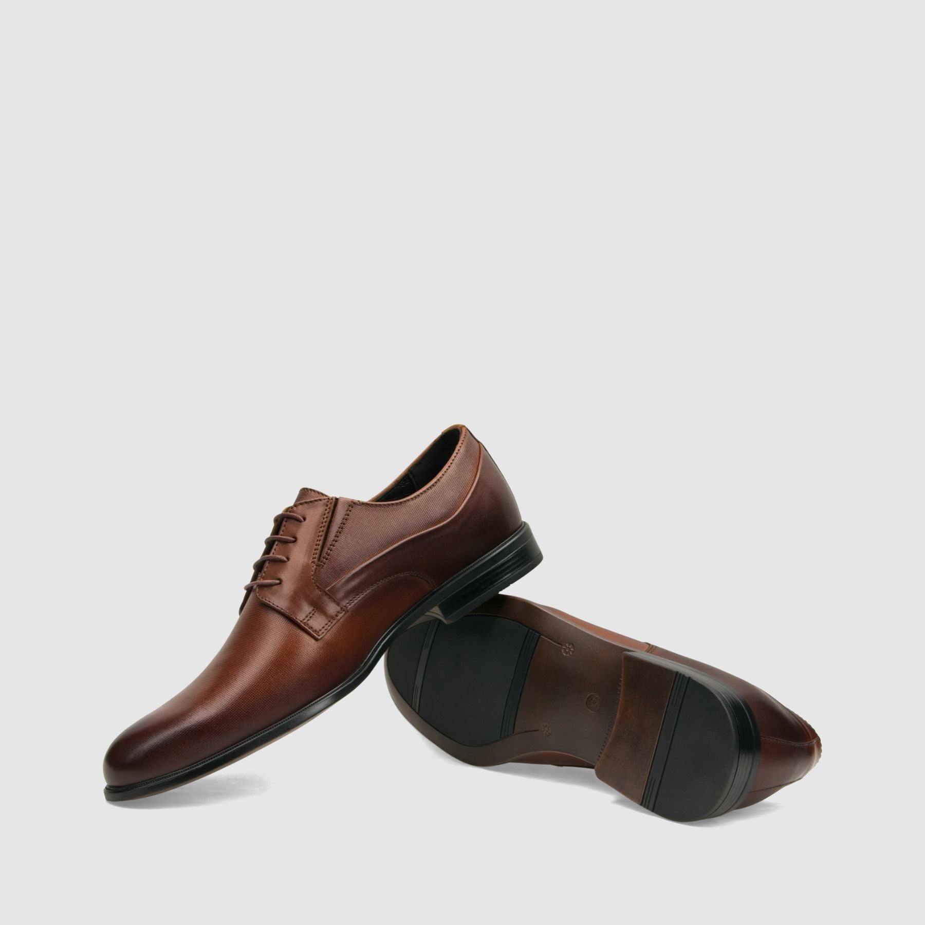 Półbut wizytowy TAPI D - 7494 brązowa licowa skóra - TAPI nero - Półbuty eleganckie sznurowane - Brązowy - 7