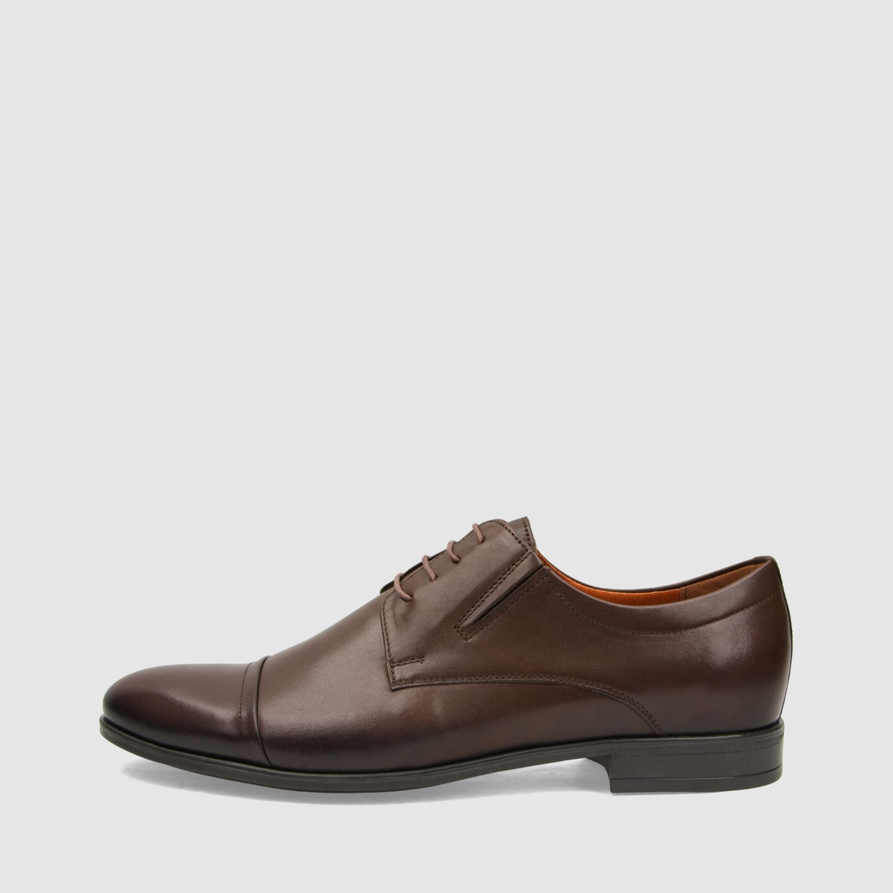 Półbut wizytowy TAPI D - 7700 ciemno brązowa licowa skóra - TAPI nero - Półbuty eleganckie sznurowane - Brązowy - 2