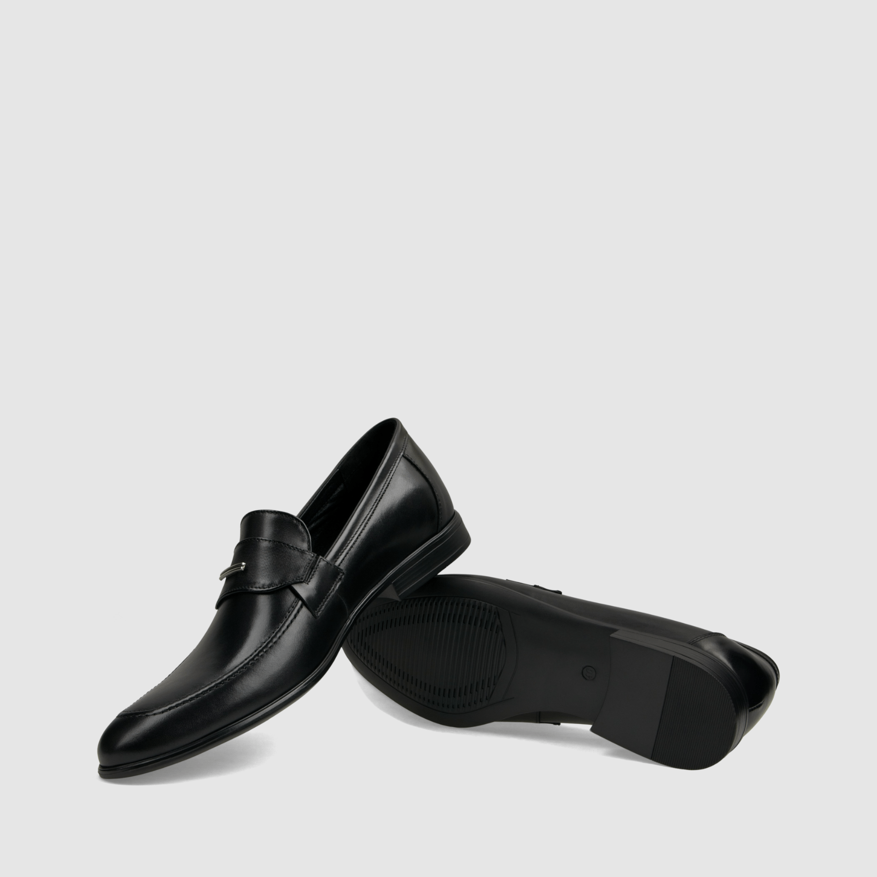 Półbut wizytowy TAPI G - 6766 czarna licowa skóra - TAPI nero - Półbuty eleganckie wzuwane - Czarny - 7