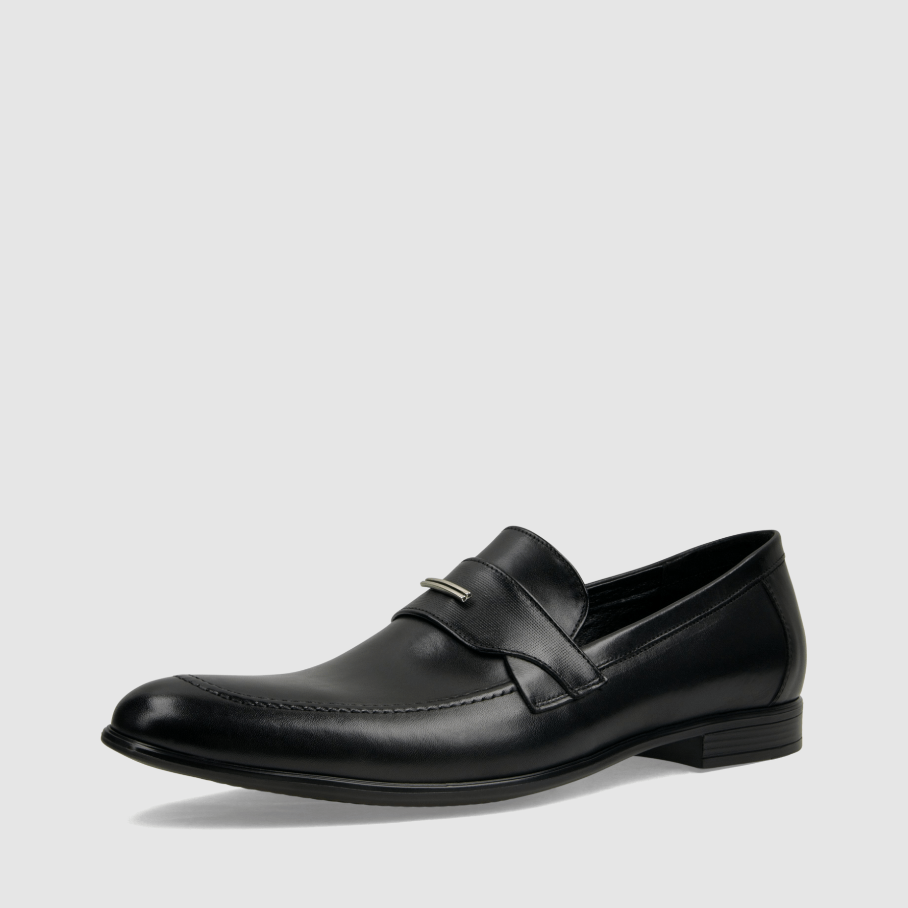 Półbut wizytowy TAPI G - 6766 czarna licowa skóra - TAPI nero - Półbuty eleganckie wzuwane - Czarny - 1